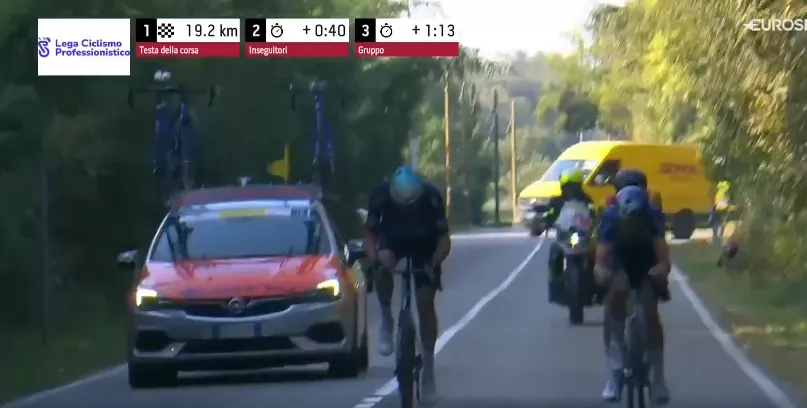 Una furgoneta de reparto se cuela en mitad de la carrera mientras Samitier iba en fuga