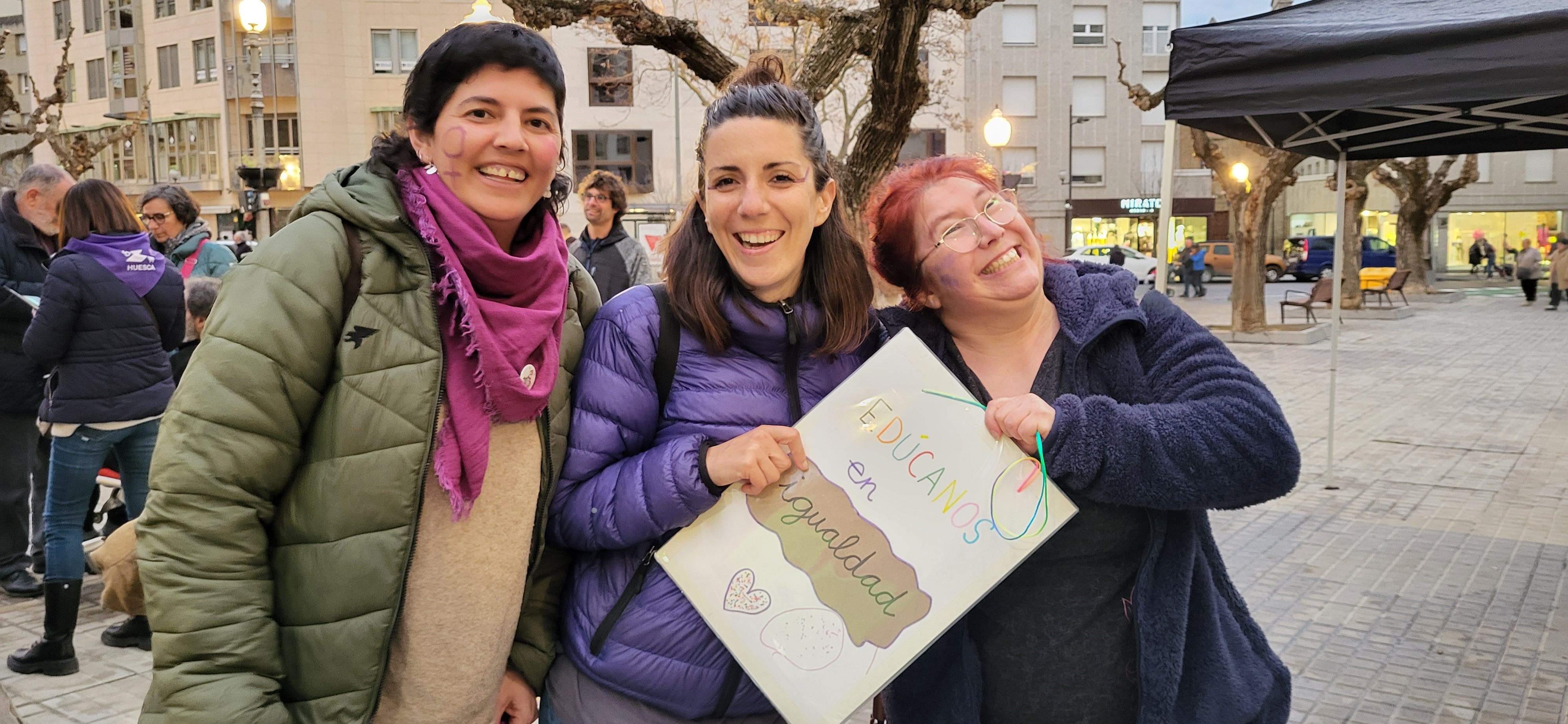 Manifestación por el 8M en Huesca. Foto: Mercedes Manterola