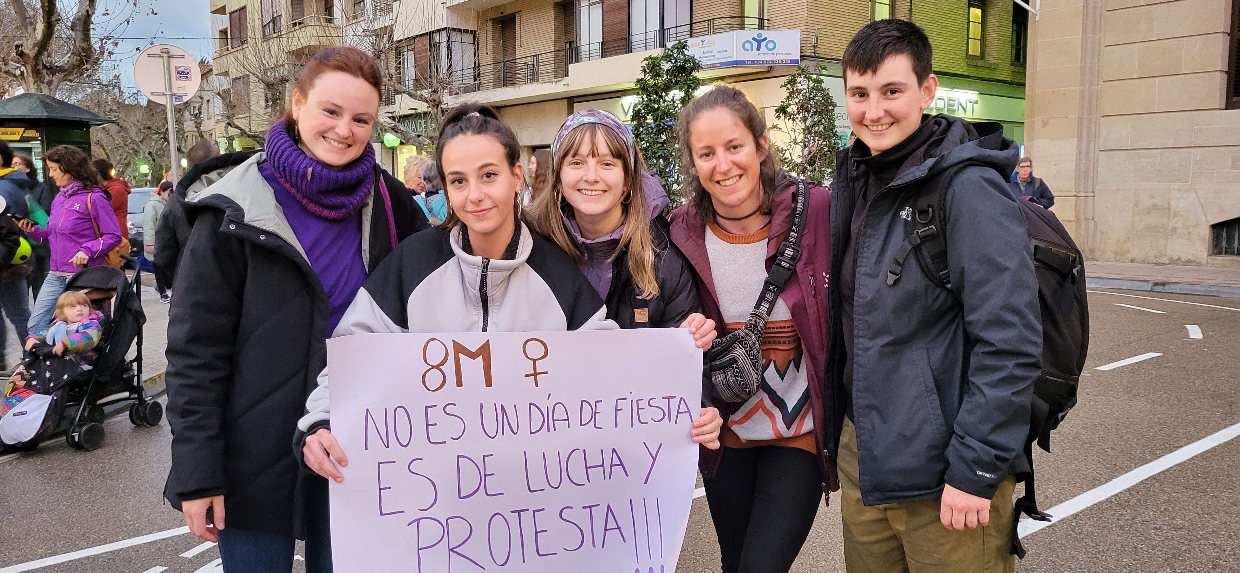 Manifestación por el 8M en Huesca. Foto: Mercedes Manterola