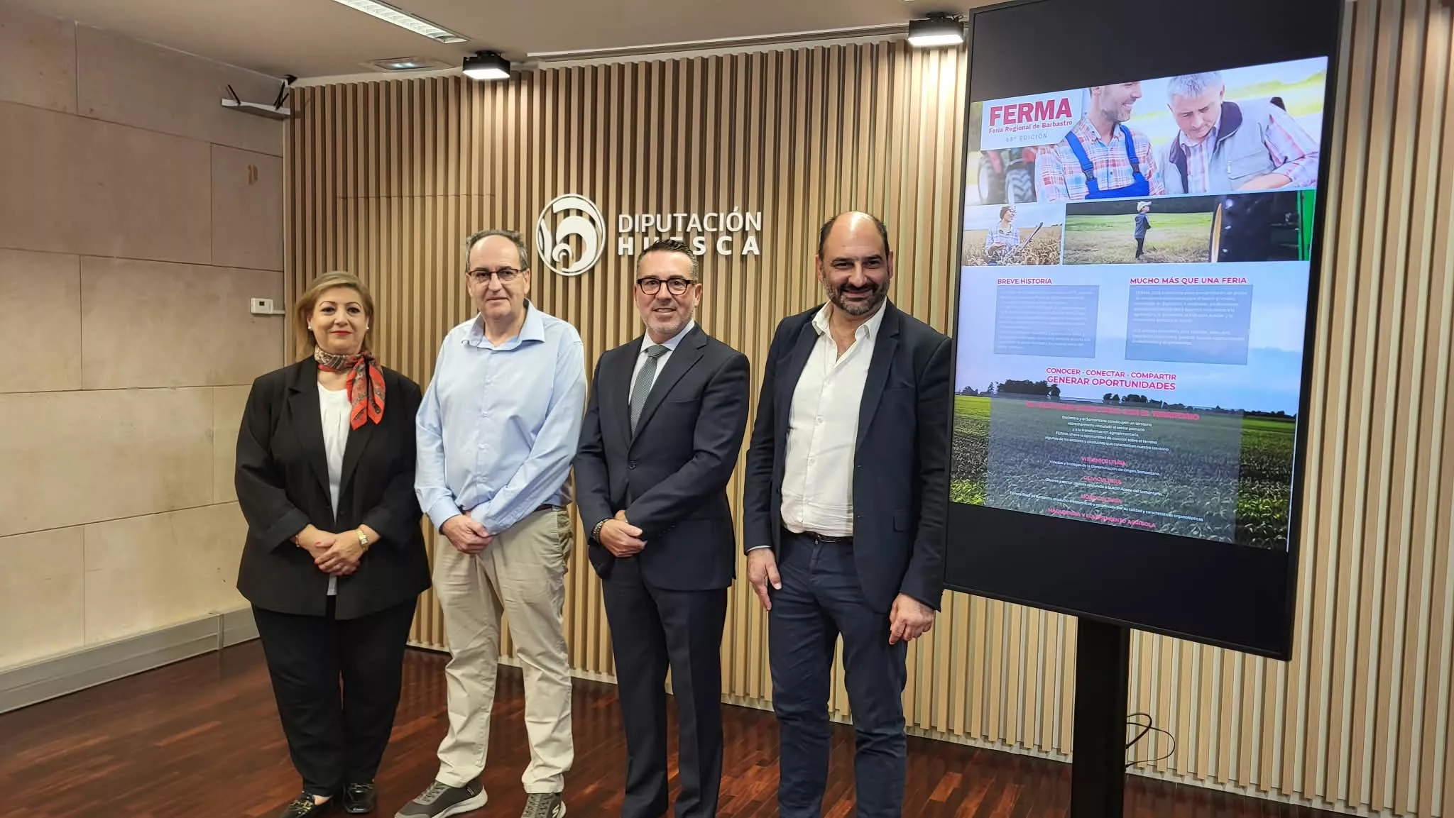 Silvia Ramírez, José Cebollero, Javier Folch y Fernando Torres en la presentación de Ferma