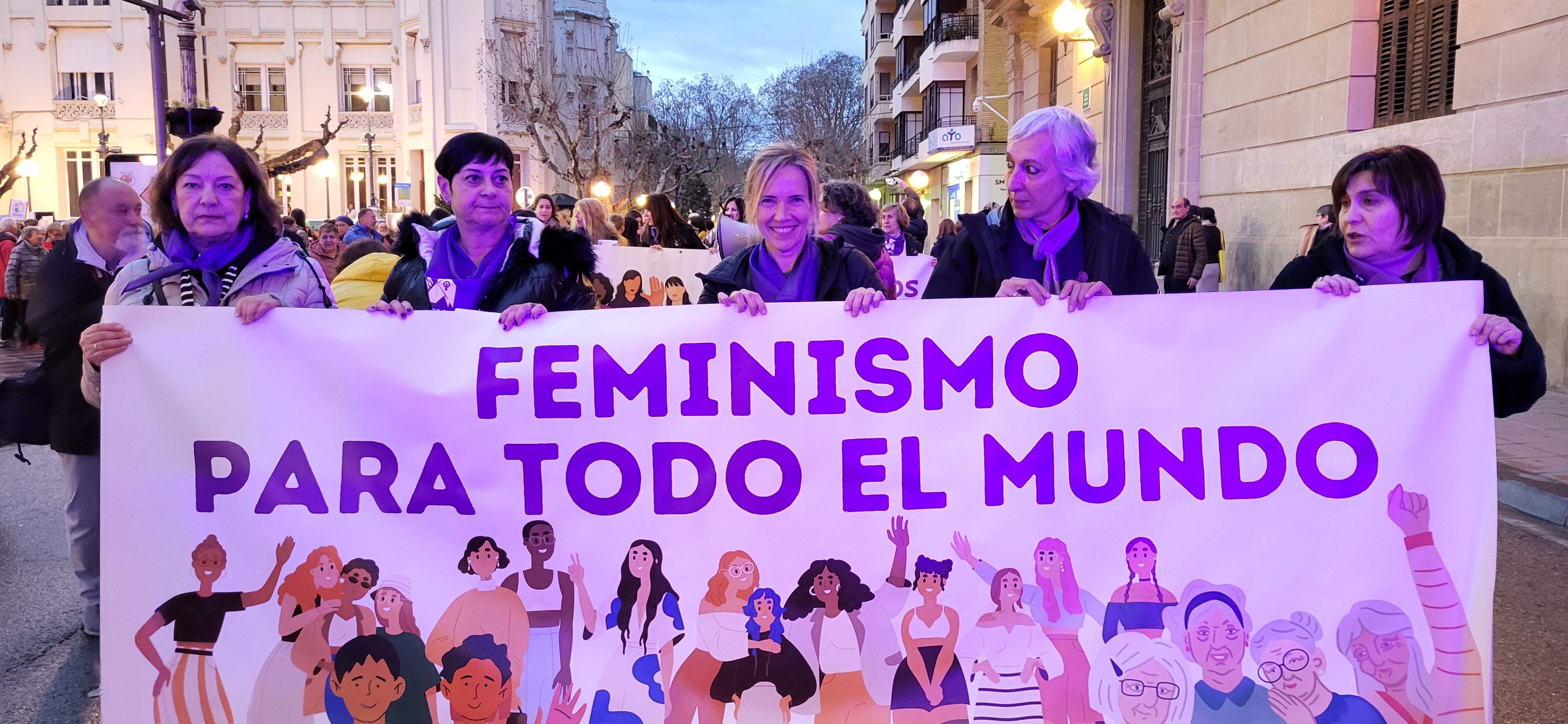 Manifestación por el 8M en Huesca. Foto: Mercedes Manterola