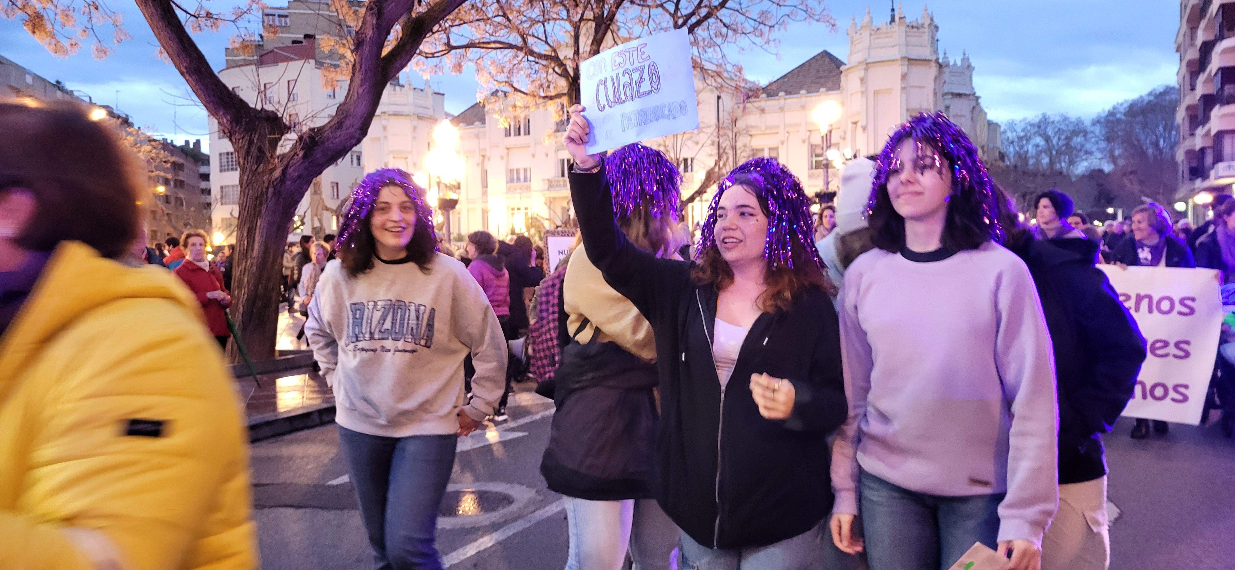 Manifestación por el 8M en Huesca. Foto: Mercedes Manterola