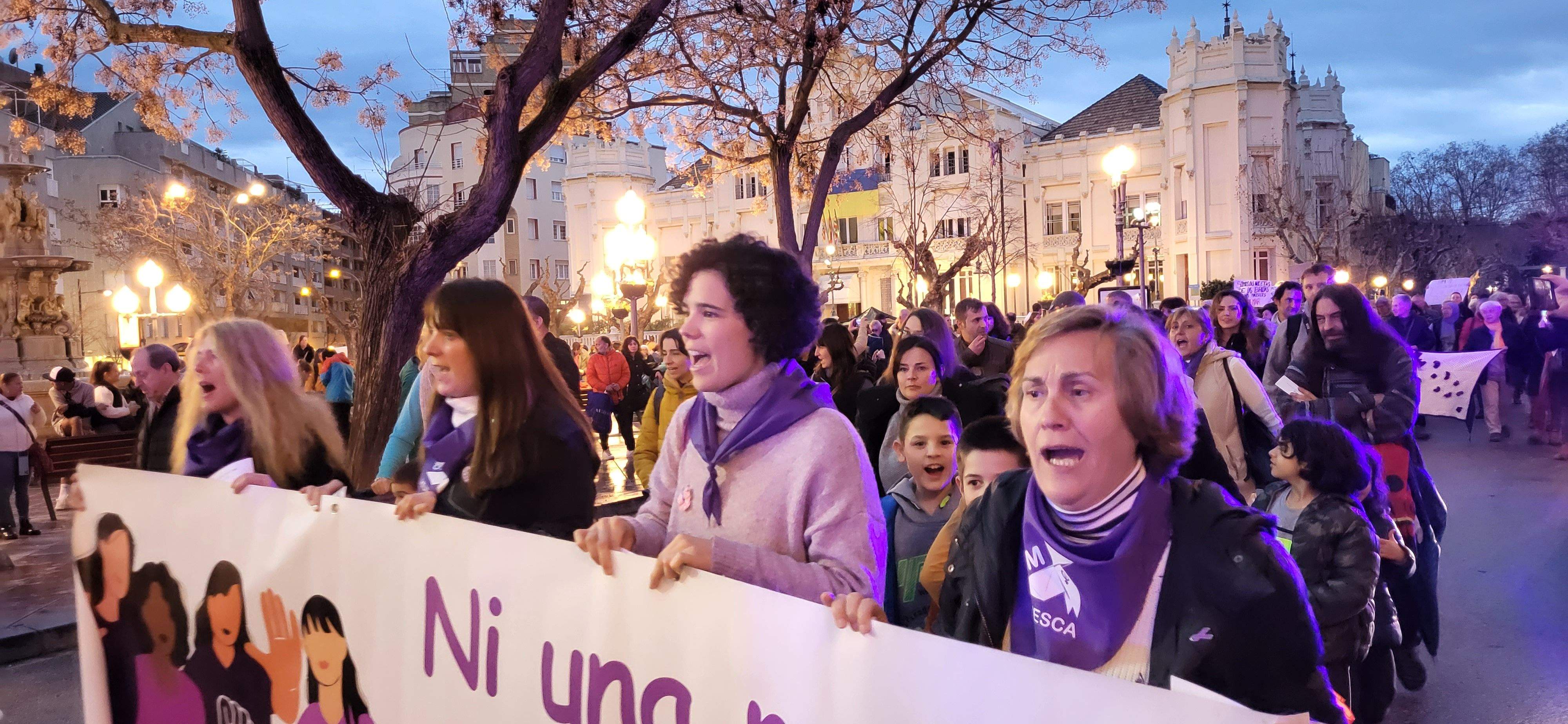 Manifestación por el 8M en Huesca. Foto: Mercedes Manterola