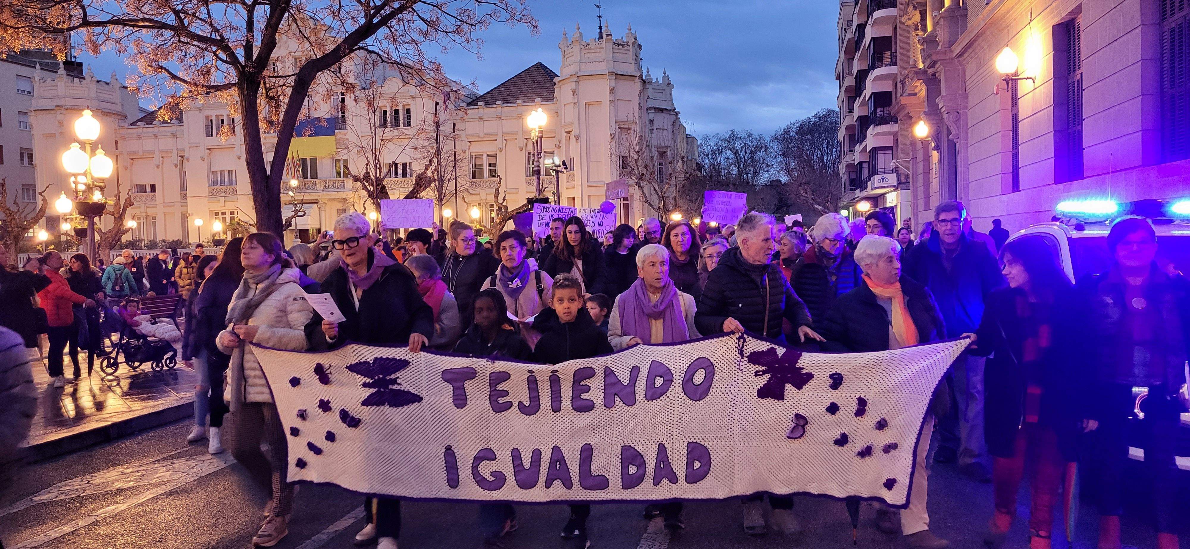 Manifestación por el 8M en Huesca. Foto: Mercedes Manterola