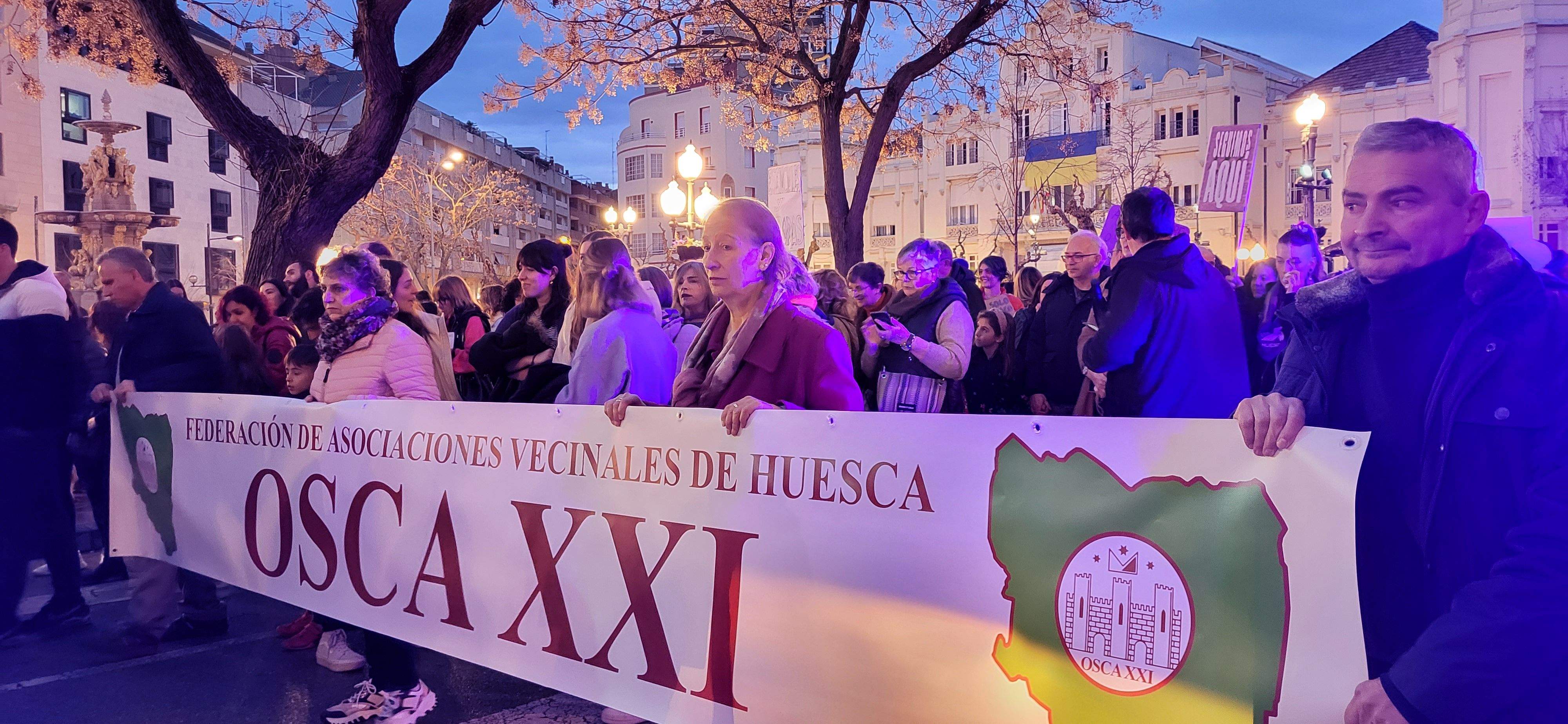 Manifestación por el 8M en Huesca. Foto: Mercedes Manterola
