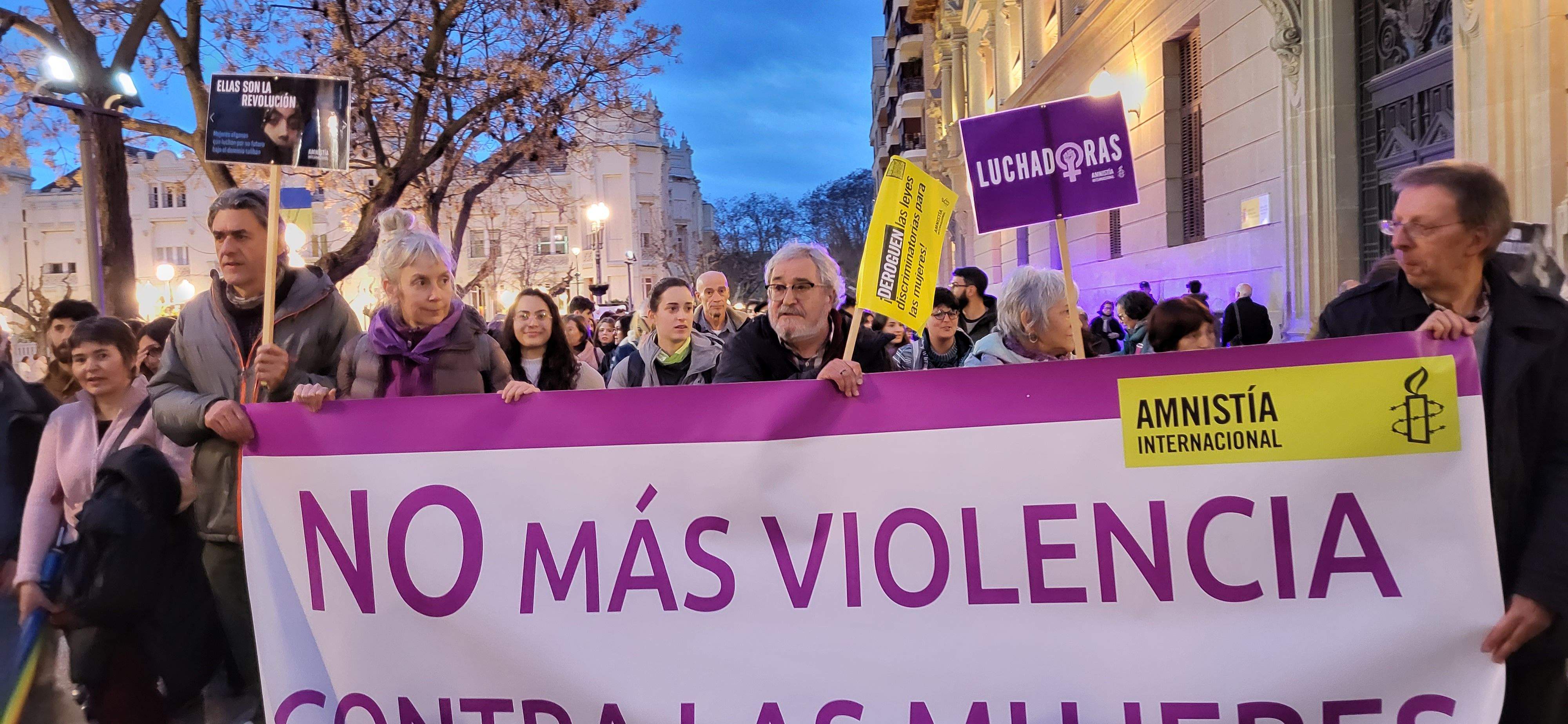 Manifestación por el 8M en Huesca. Foto: Mercedes Manterola