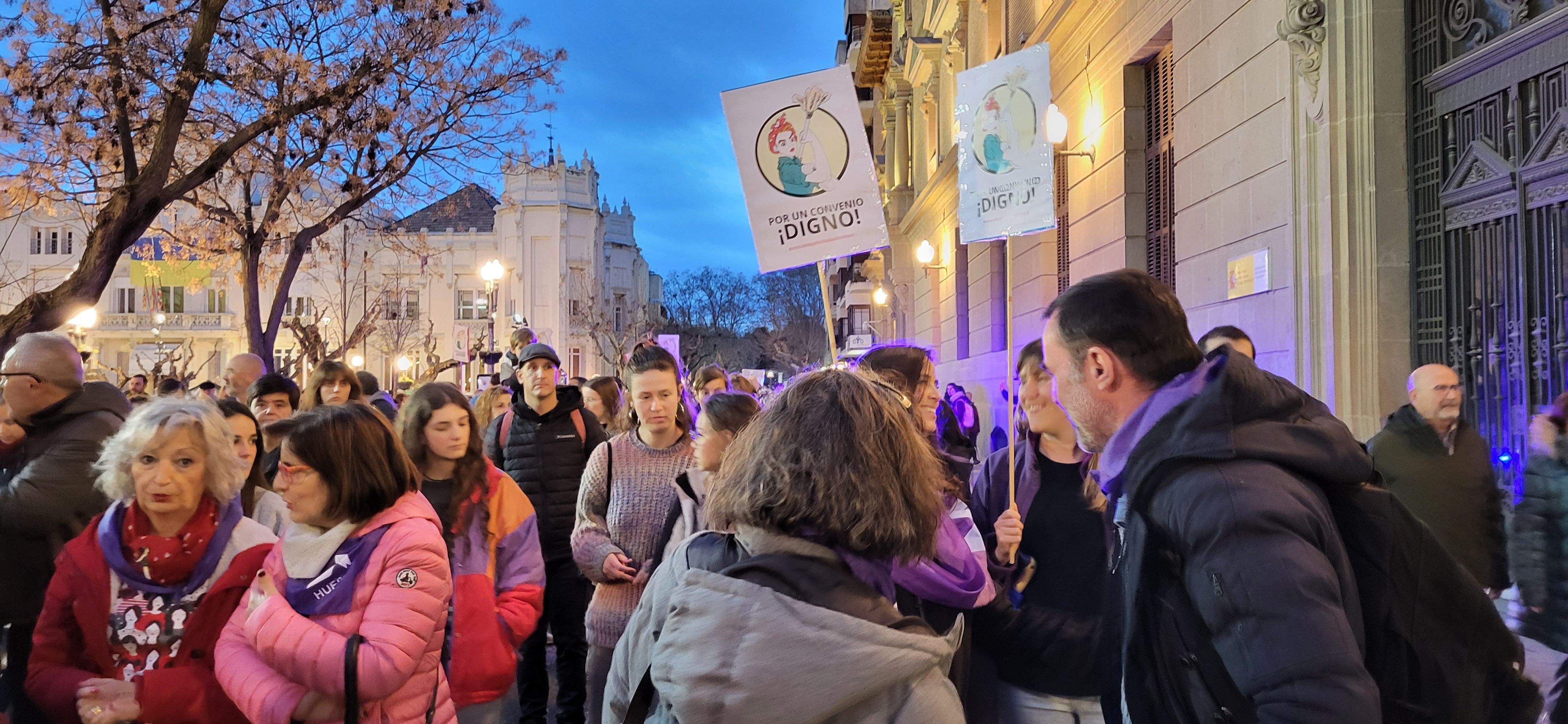 Manifestación por el 8M en Huesca. Foto: Mercedes Manterola
