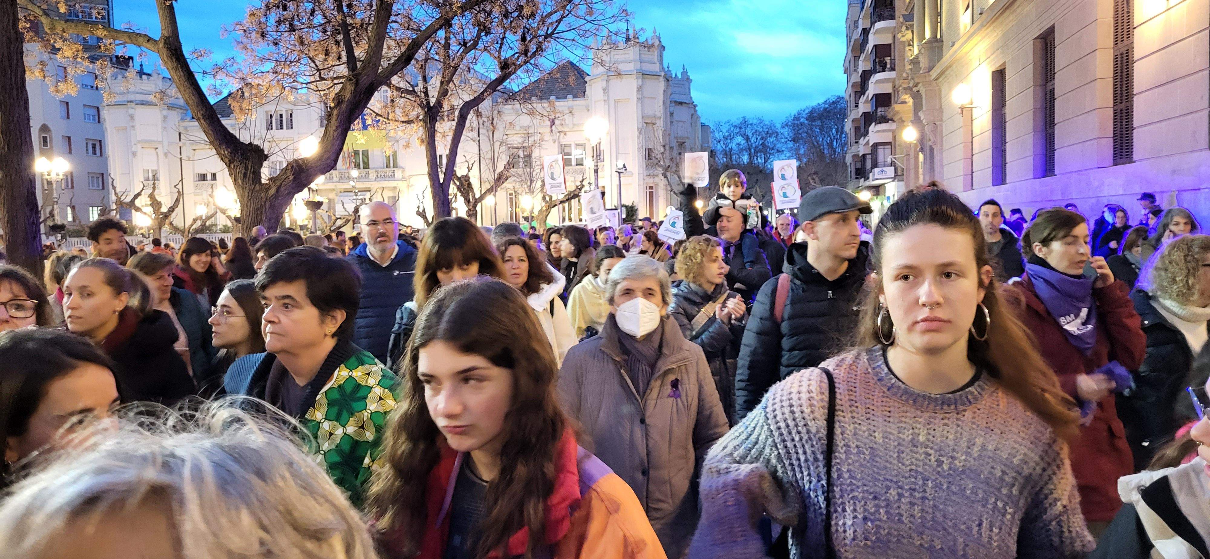 Manifestación por el 8M en Huesca. Foto: Mercedes Manterola