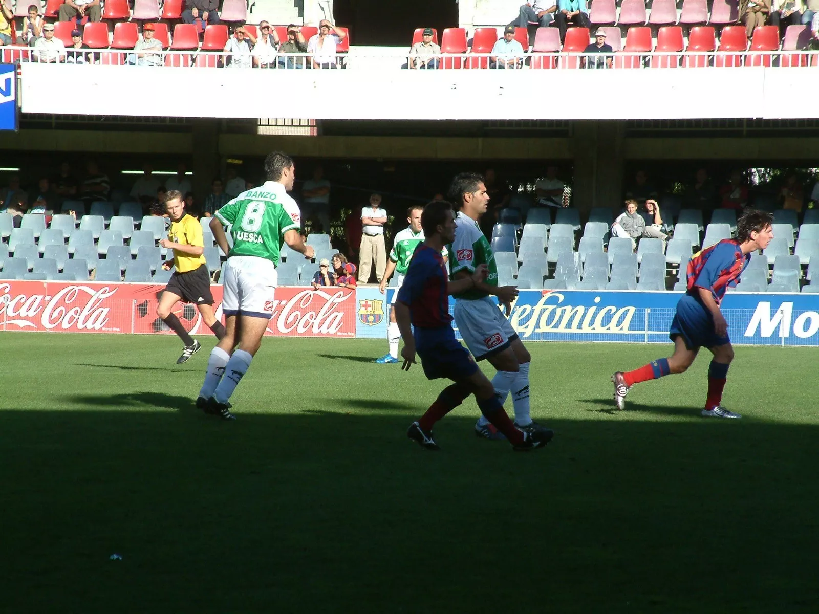Partido histórico Barça B-Huesca con Messi