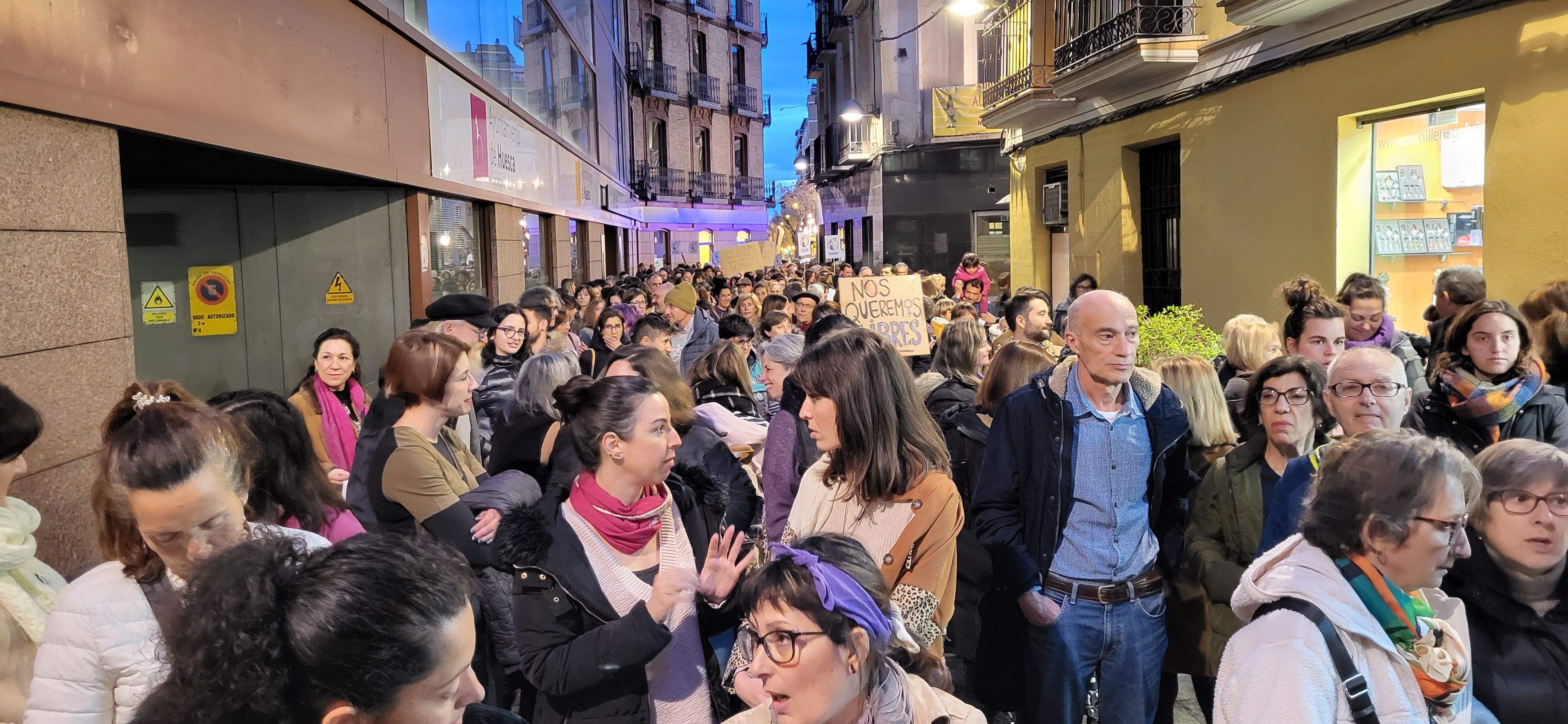 Manifestación por el 8M en Huesca. Foto: Mercedes Manterola