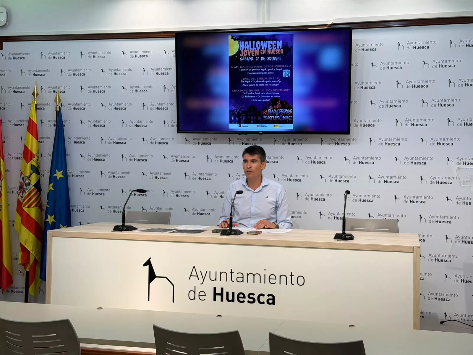 El concejal de Infancia y Juventud del Ayuntamiento de Huesca, Guillermo Gómez.