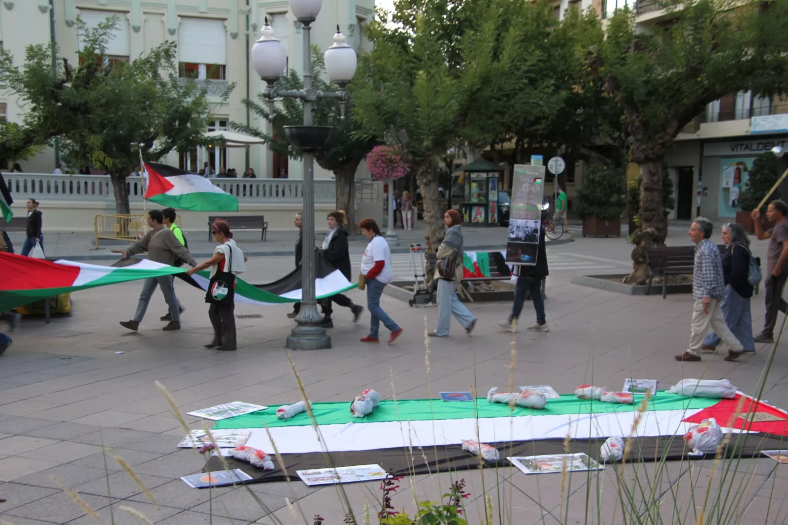 Concentración en apoyo a Palestina en Huesca. Foto: Carlos Neofato