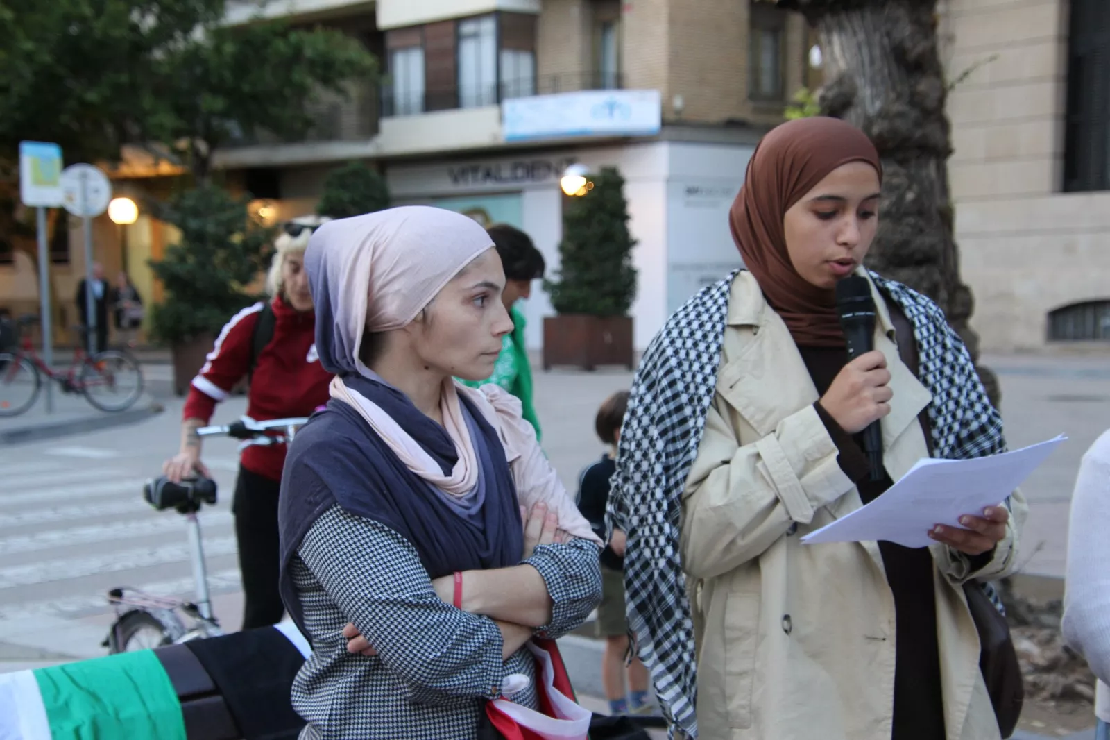 Concentración en apoyo a Palestina en Huesca. Foto: Carlos Neofato