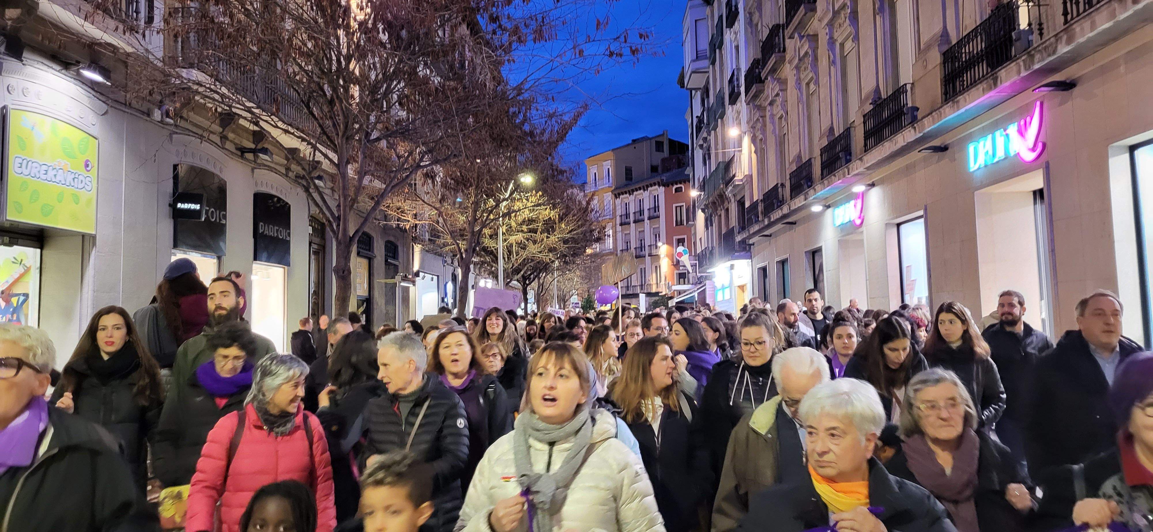 Manifestación por el 8M en Huesca. Foto: Mercedes Manterola