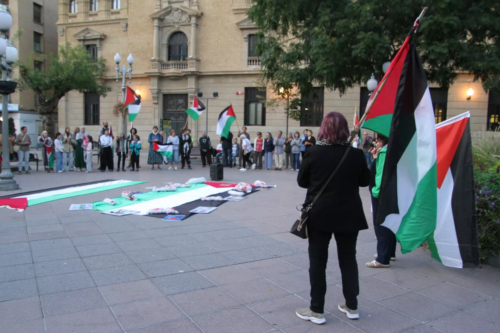 Concentración en apoyo a Palestina en Huesca. Foto: Carlos Neofato