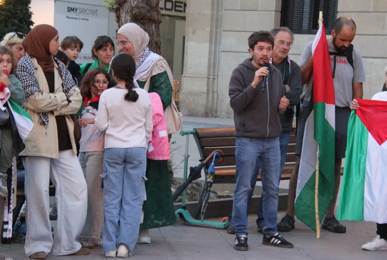 Concentración en apoyo a Palestina en Huesca. Foto: Carlos Neofato