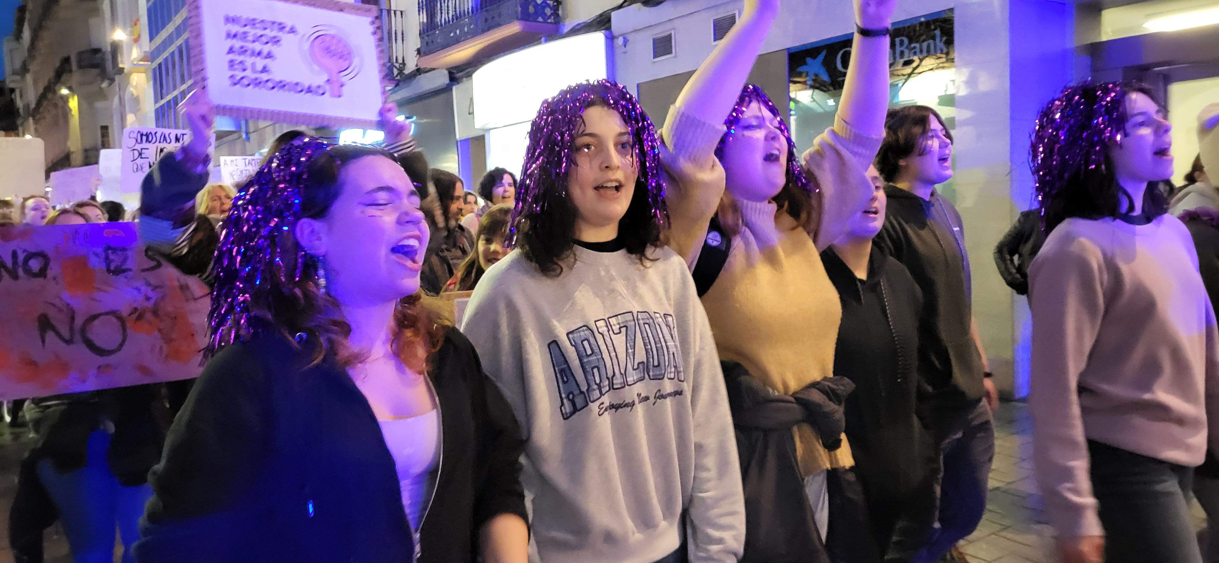 Manifestación por el 8M en Huesca. Foto: Mercedes Manterola