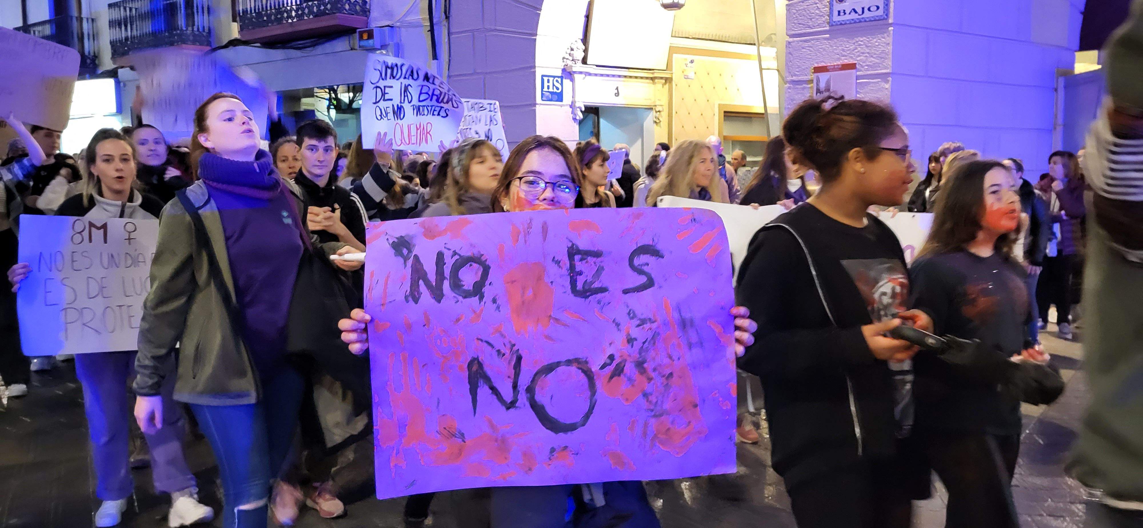 Manifestación por el 8M en Huesca. Foto: Mercedes Manterola