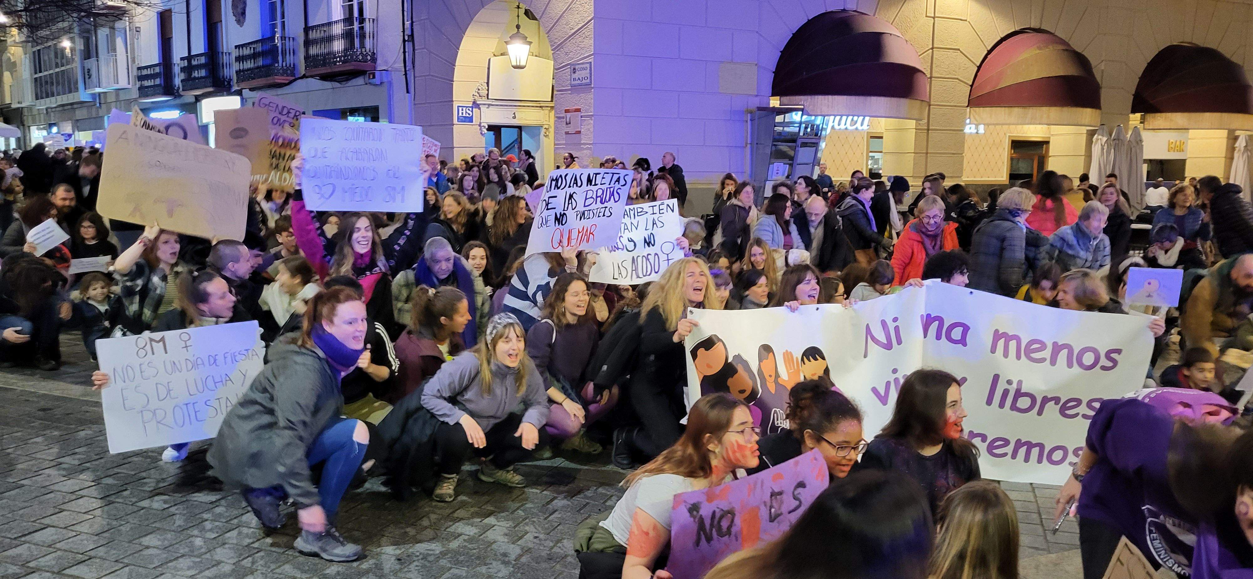 Manifestación por el 8M en Huesca. Foto: Mercedes Manterola