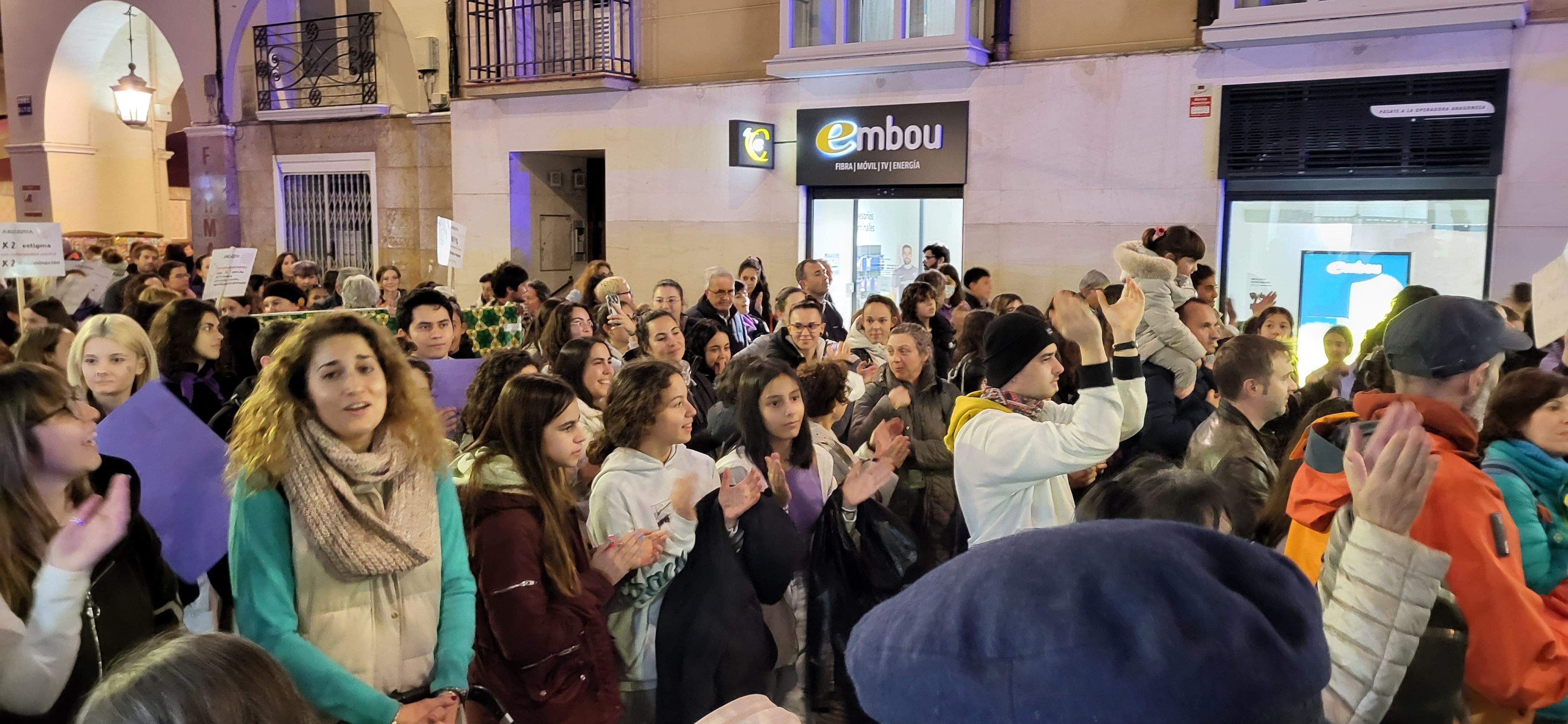 Manifestación por el 8M en Huesca. Foto: Mercedes Manterola