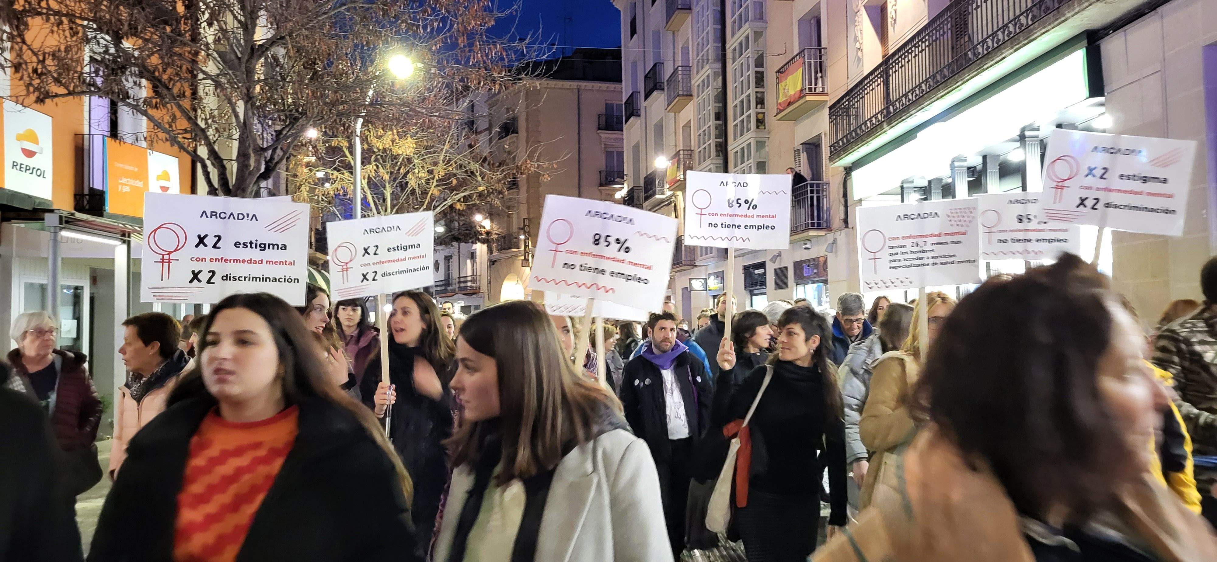 Manifestación por el 8M en Huesca. Foto: Mercedes Manterola