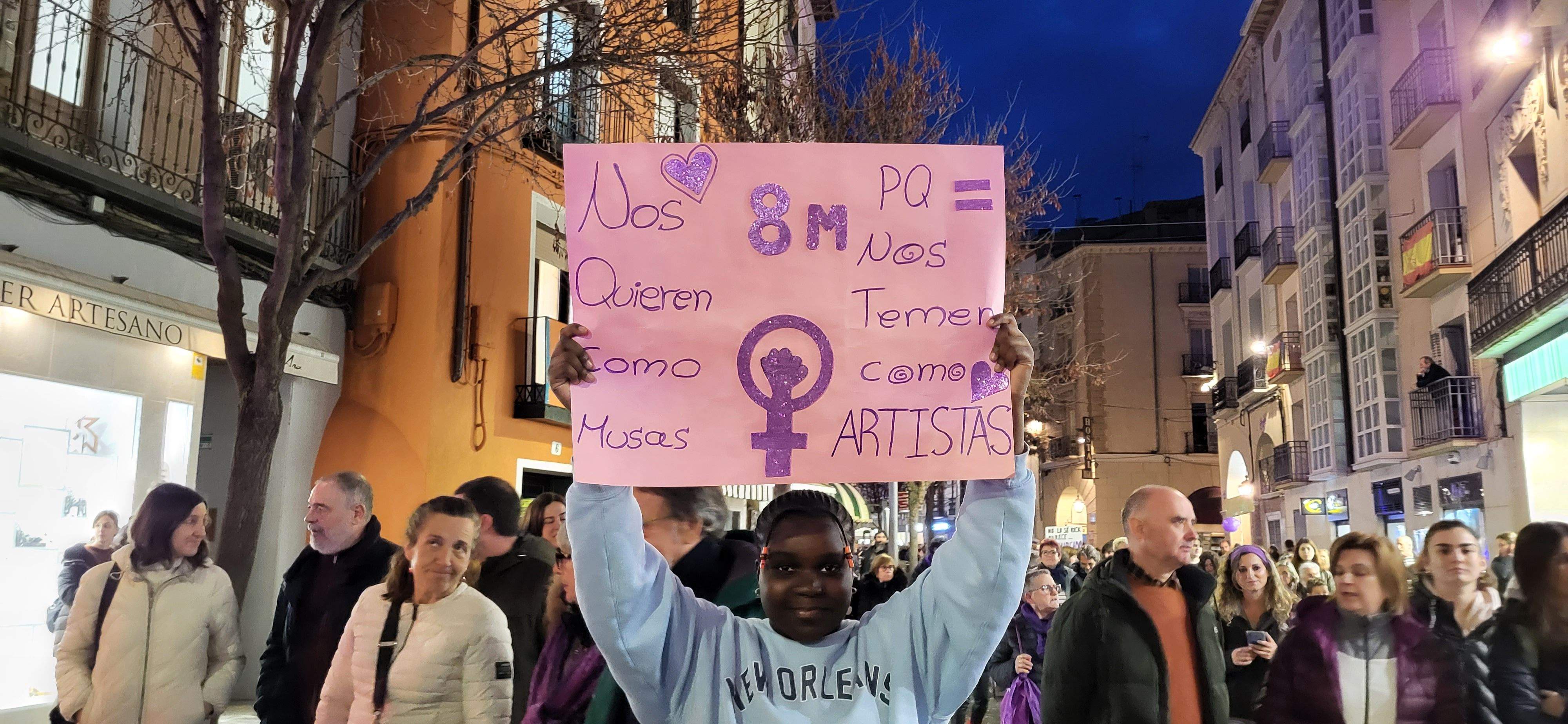 Manifestación por el 8M en Huesca. Foto: Mercedes Manterola