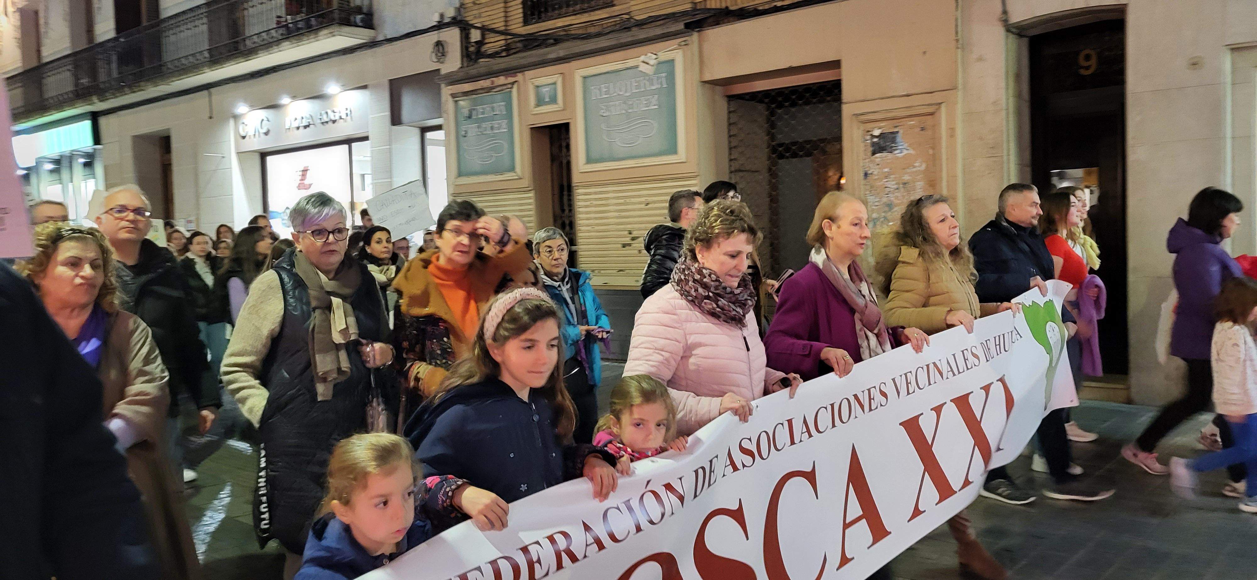 Manifestación por el 8M en Huesca. Foto: Mercedes Manterola