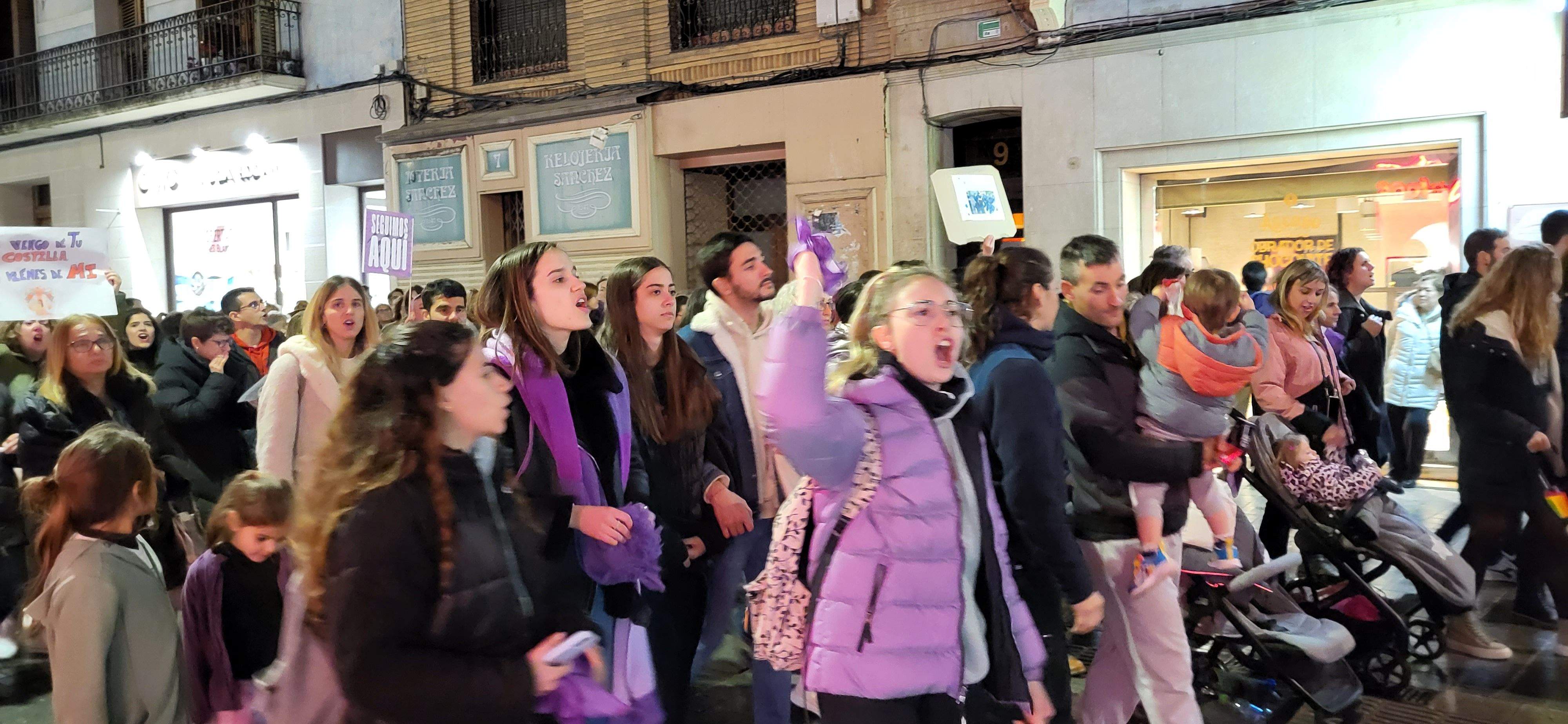 Manifestación por el 8M en Huesca. Foto: Mercedes Manterola