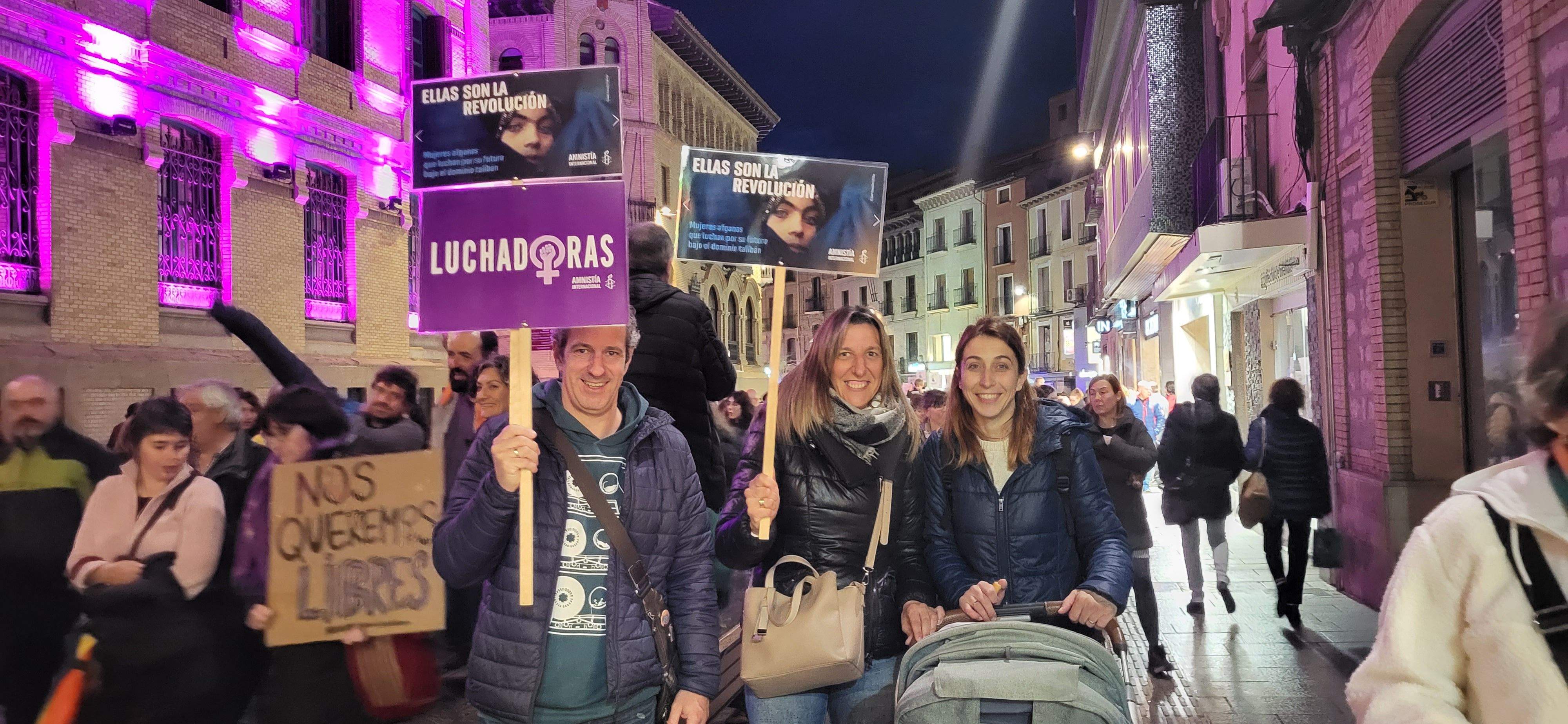 Manifestación por el 8M en Huesca. Foto: Mercedes Manterola