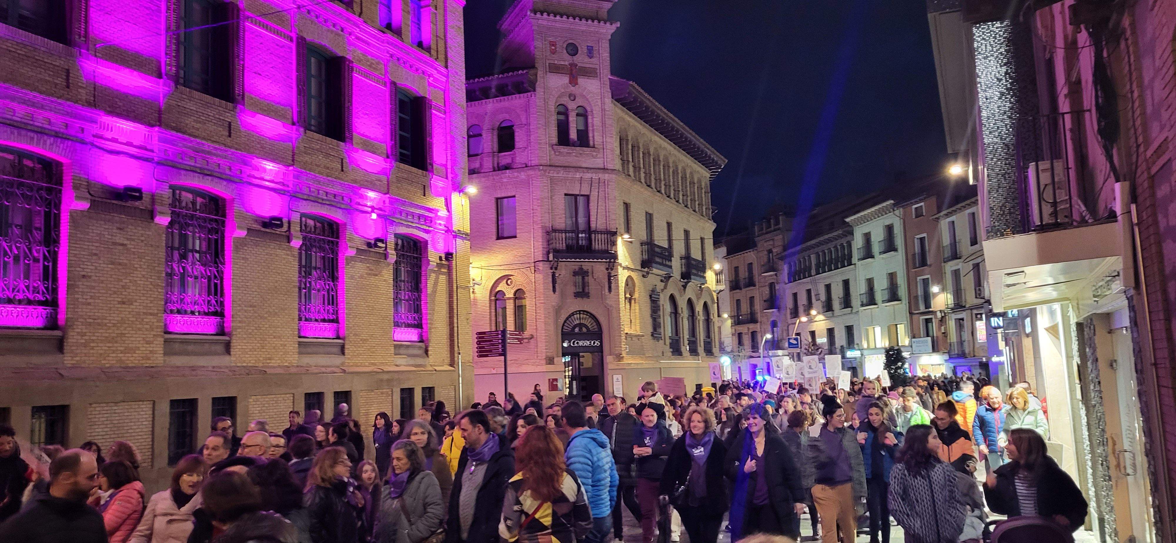 Manifestación por el 8M en Huesca. Foto: Mercedes Manterola