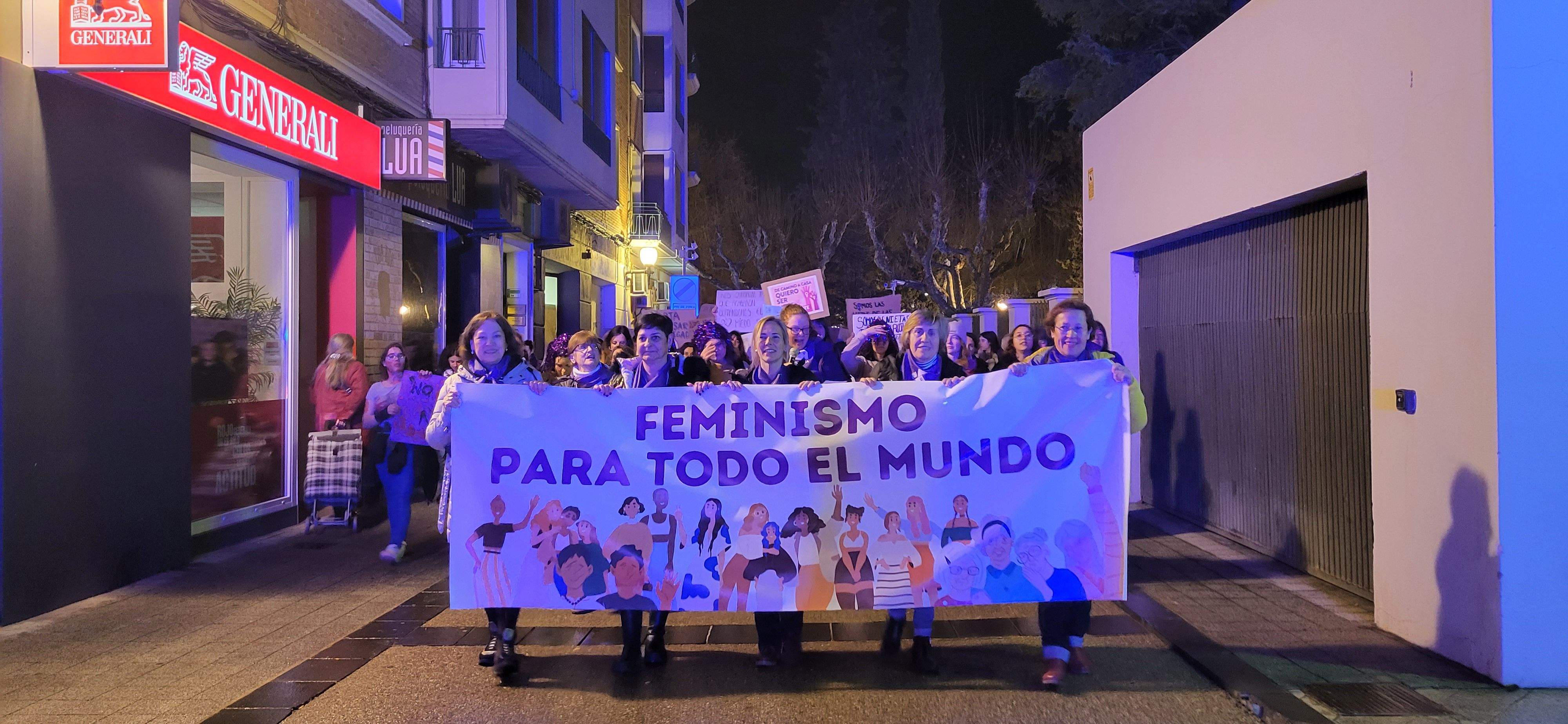 Manifestación por el 8M en Huesca. Foto: Mercedes Manterola