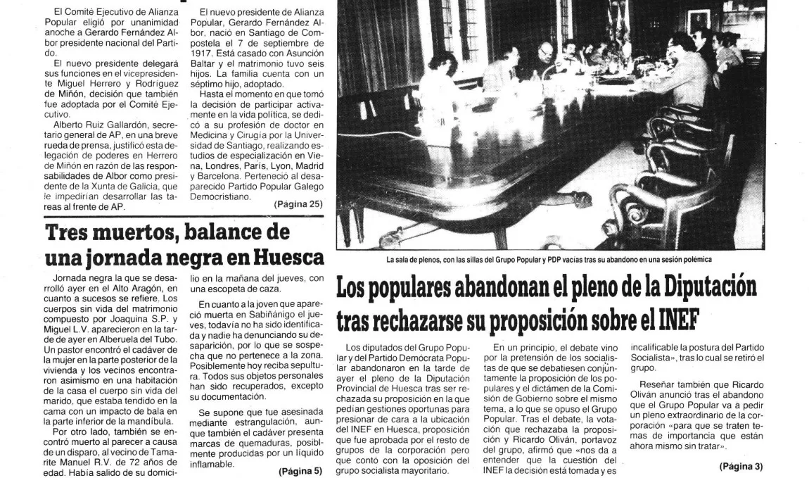 Abandono del pleno del Grupo Popular hace cuarenta años