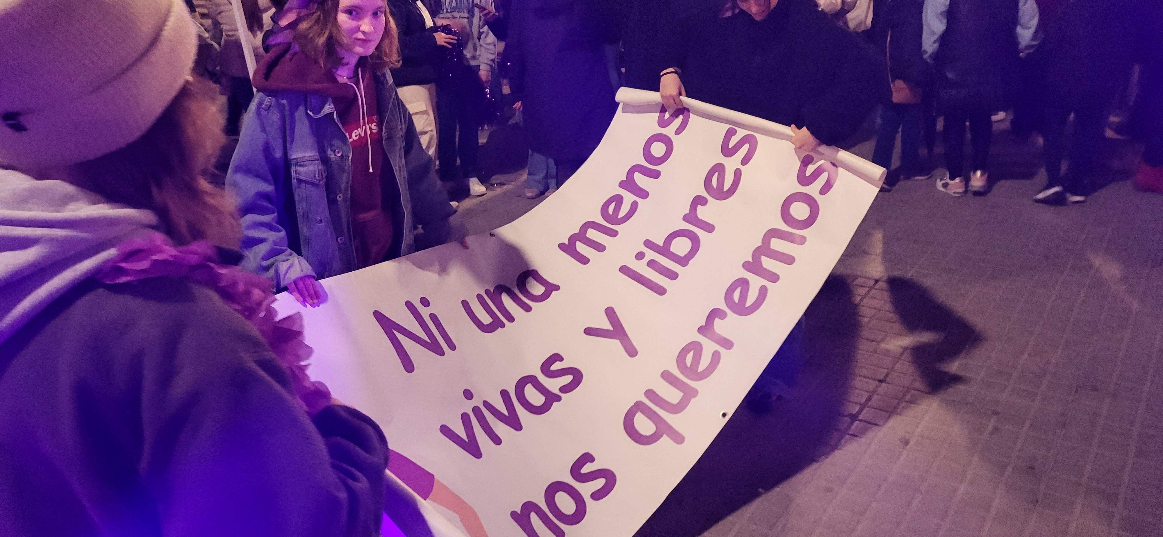 Manifestación por el 8M en Huesca. Foto: Mercedes Manterola