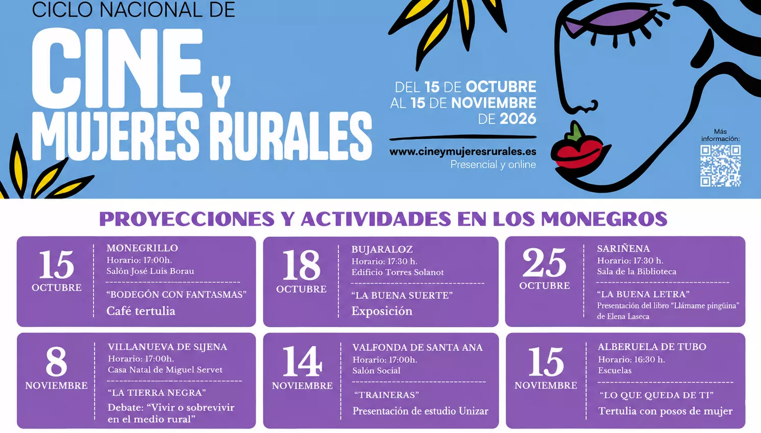 Cartel del IX Ciclo Cine y Mujeres Rurales