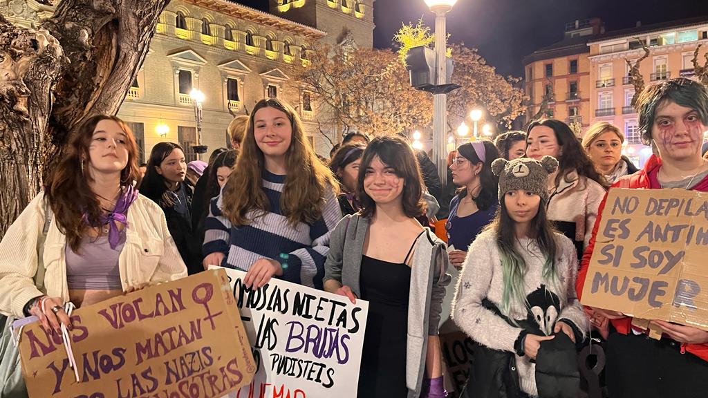 Manifestación por el 8M en Huesca. Foto: Mercedes Manterola