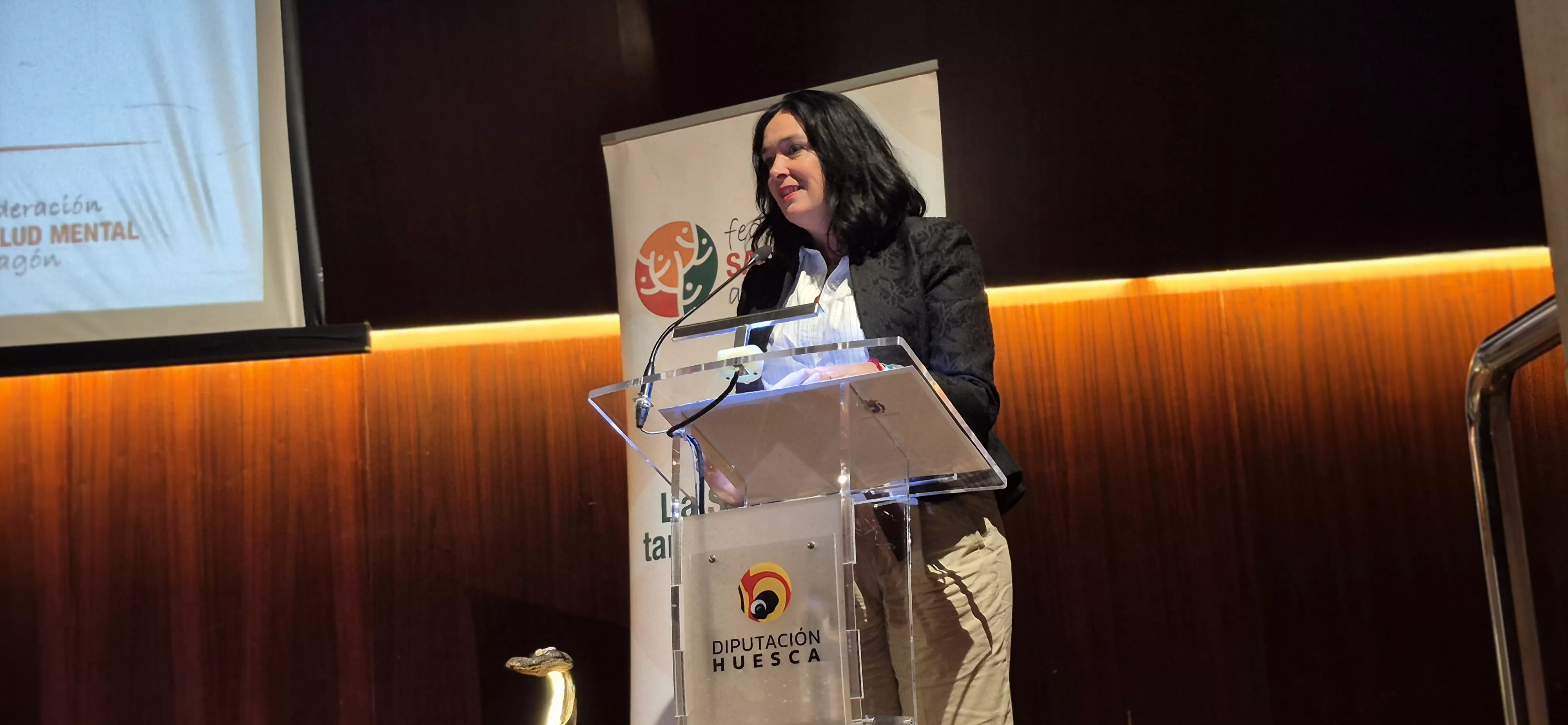 Lorena Orduna. Jornada de la Federación Salud Mental Aragón y Asapme Huesca. Foto Myriam Martínez