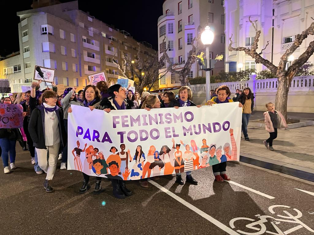 Manifestación por el 8M en Huesca. Foto: Mercedes Manterola