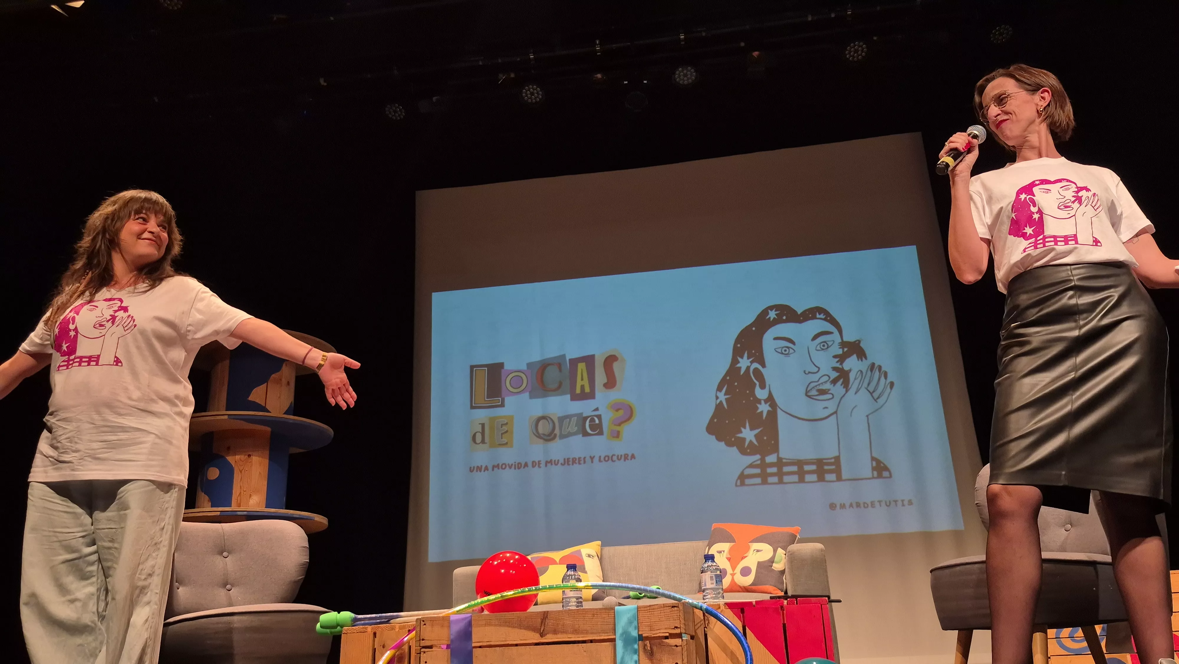 Programa en directo de "Locas de qué" con Tania Lamarca. Foto Myriam Martínez