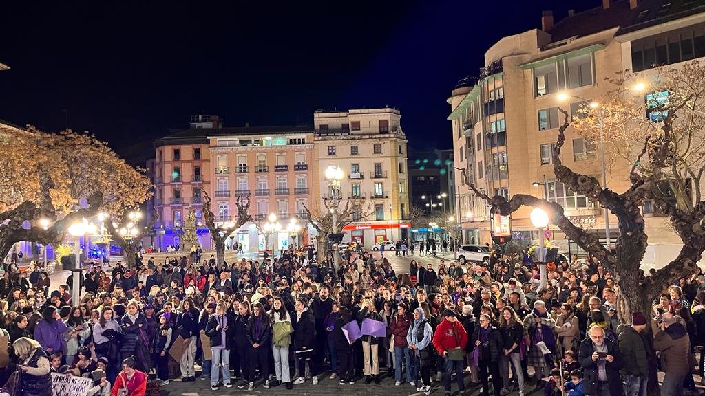 Manifestación por el 8M en Huesca. Foto: Mercedes Manterola