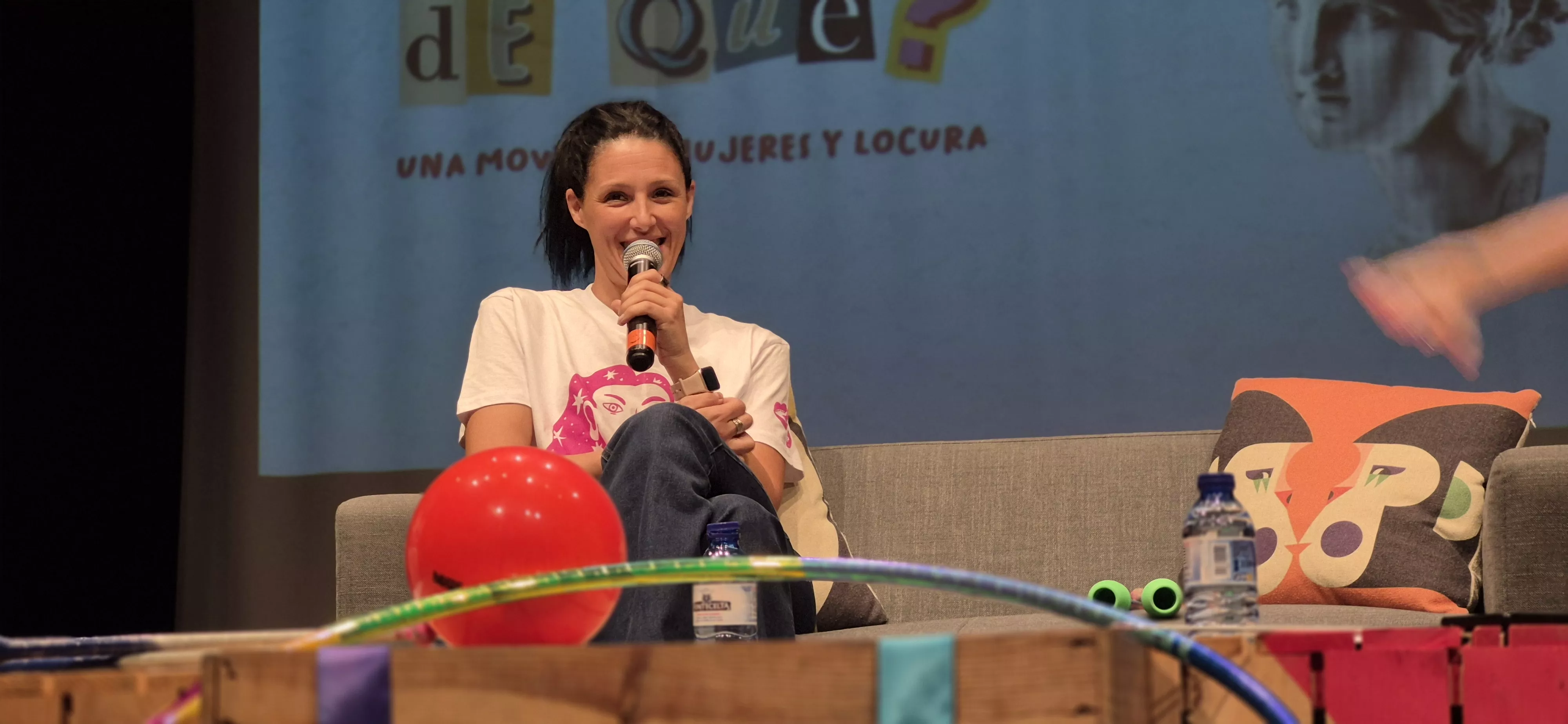 Tania Lamarca. Programa en directo de "Locas de qué" con Tania Lamarca. Foto Myriam Martínez