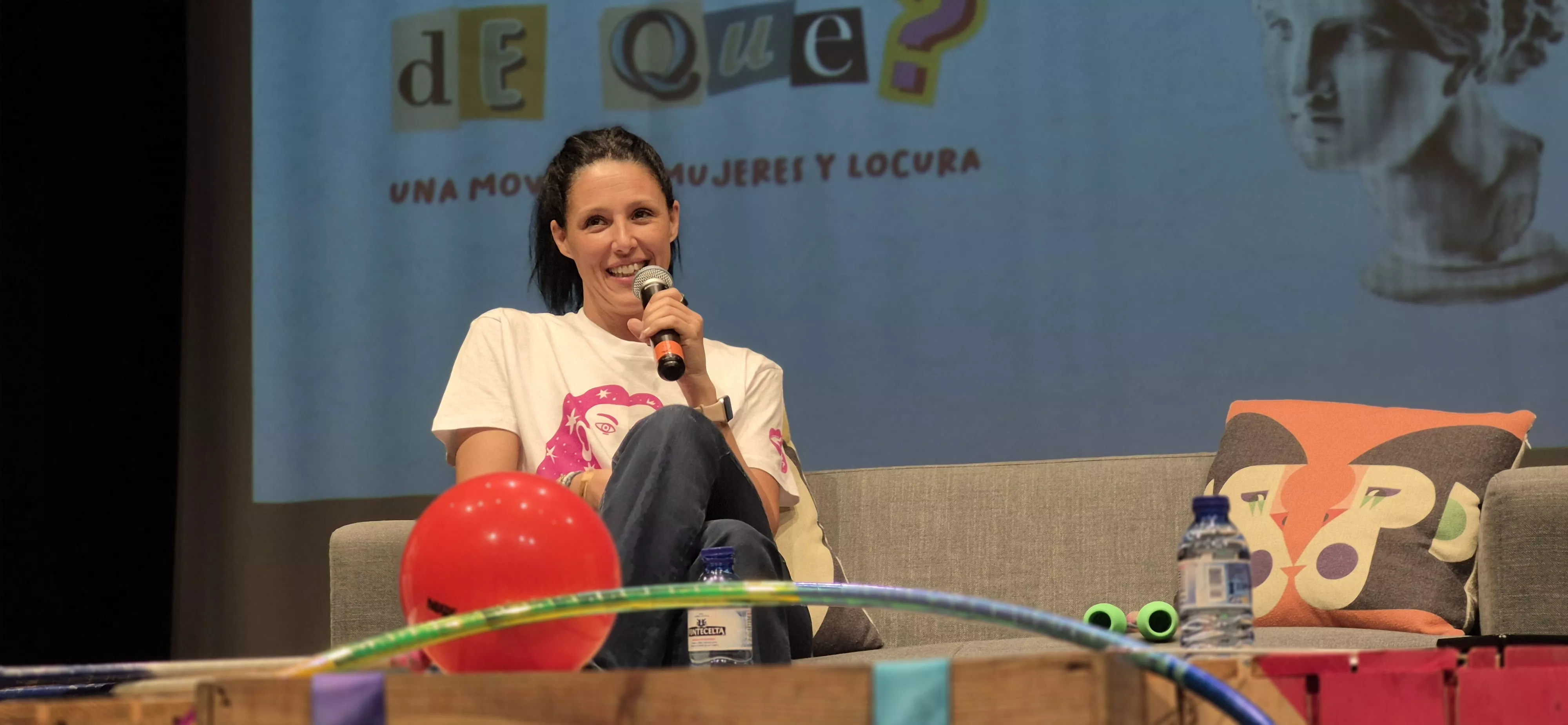 Tania Lamarca. Programa en directo de "Locas de qué" con Tania Lamarca. Foto Myriam Martínez
