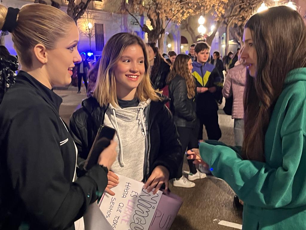 Manifestación por el 8M en Huesca. Foto: Mercedes Manterola