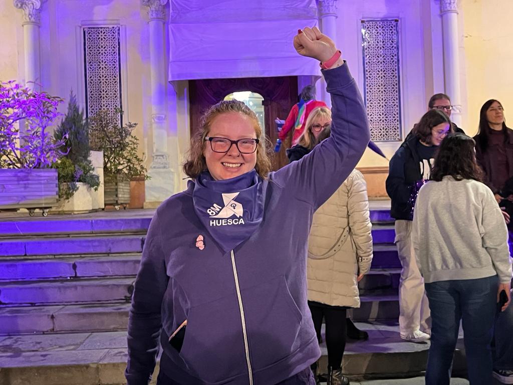 Manifestación por el 8M en Huesca. Foto: Mercedes Manterola