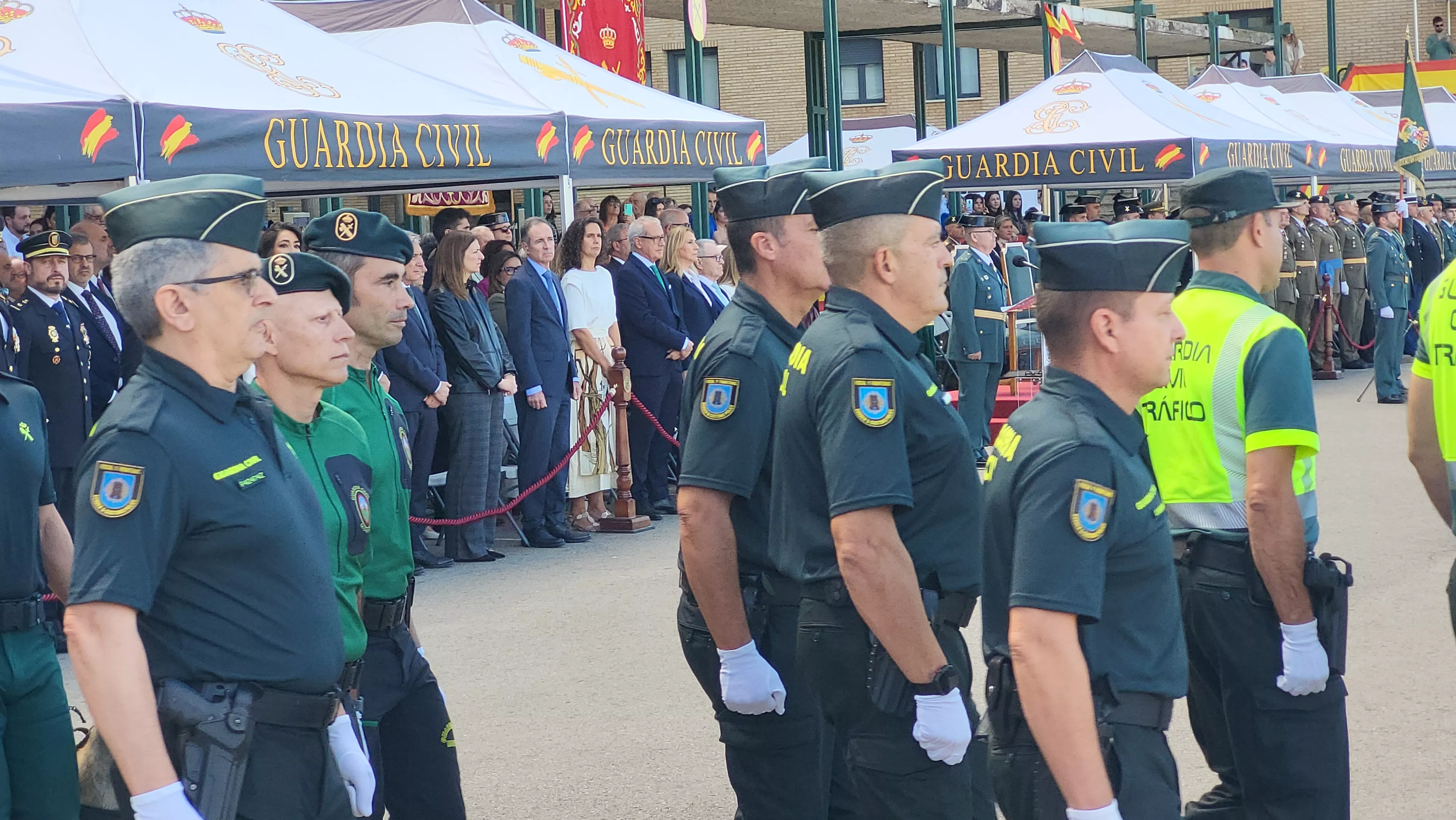Celebración de la Guardia Civil de su festividad de la Virgen del Pilar en Huesca. Foto Mercedes Manterola