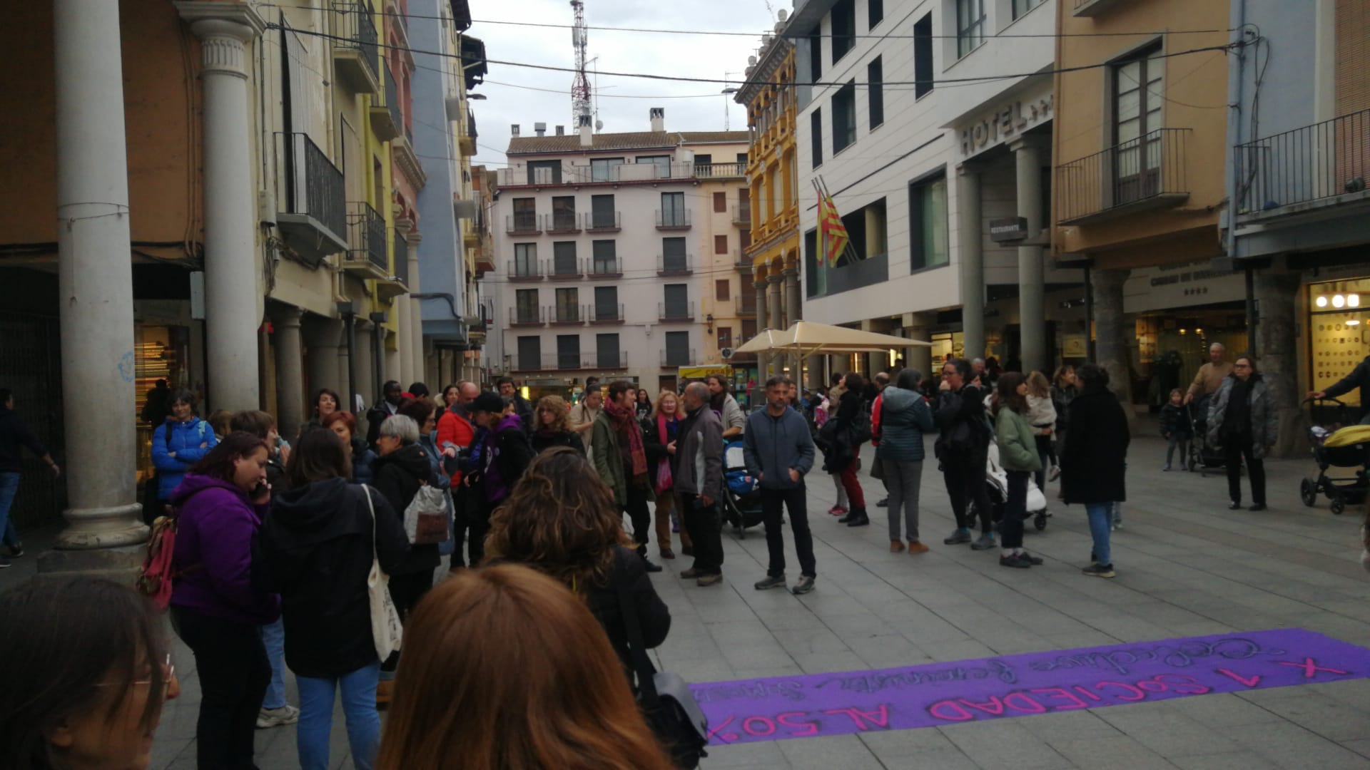 Concentración del 8M del Colectivo Feminista de Barbastro