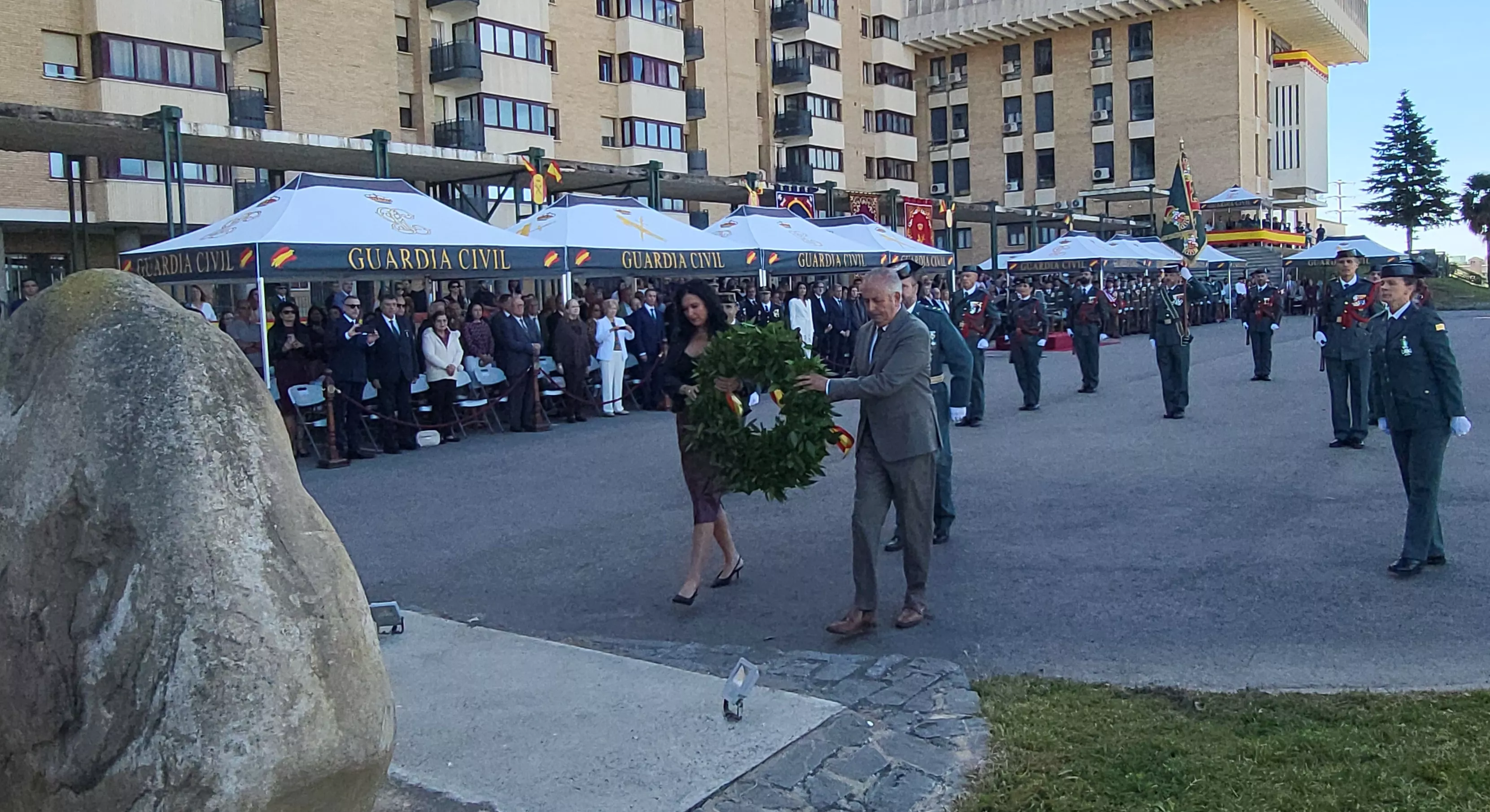 Celebración de la Guardia Civil de su festividad de la Virgen del Pilar en Huesca. Foto Mercedes Manterola
