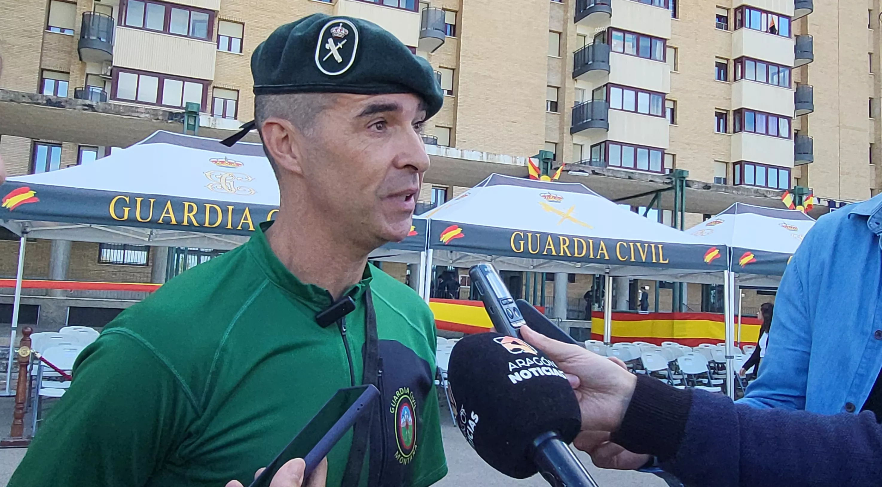 Celebración de la Guardia Civil de su festividad de la Virgen del Pilar en Huesca. Foto Mercedes Manterola