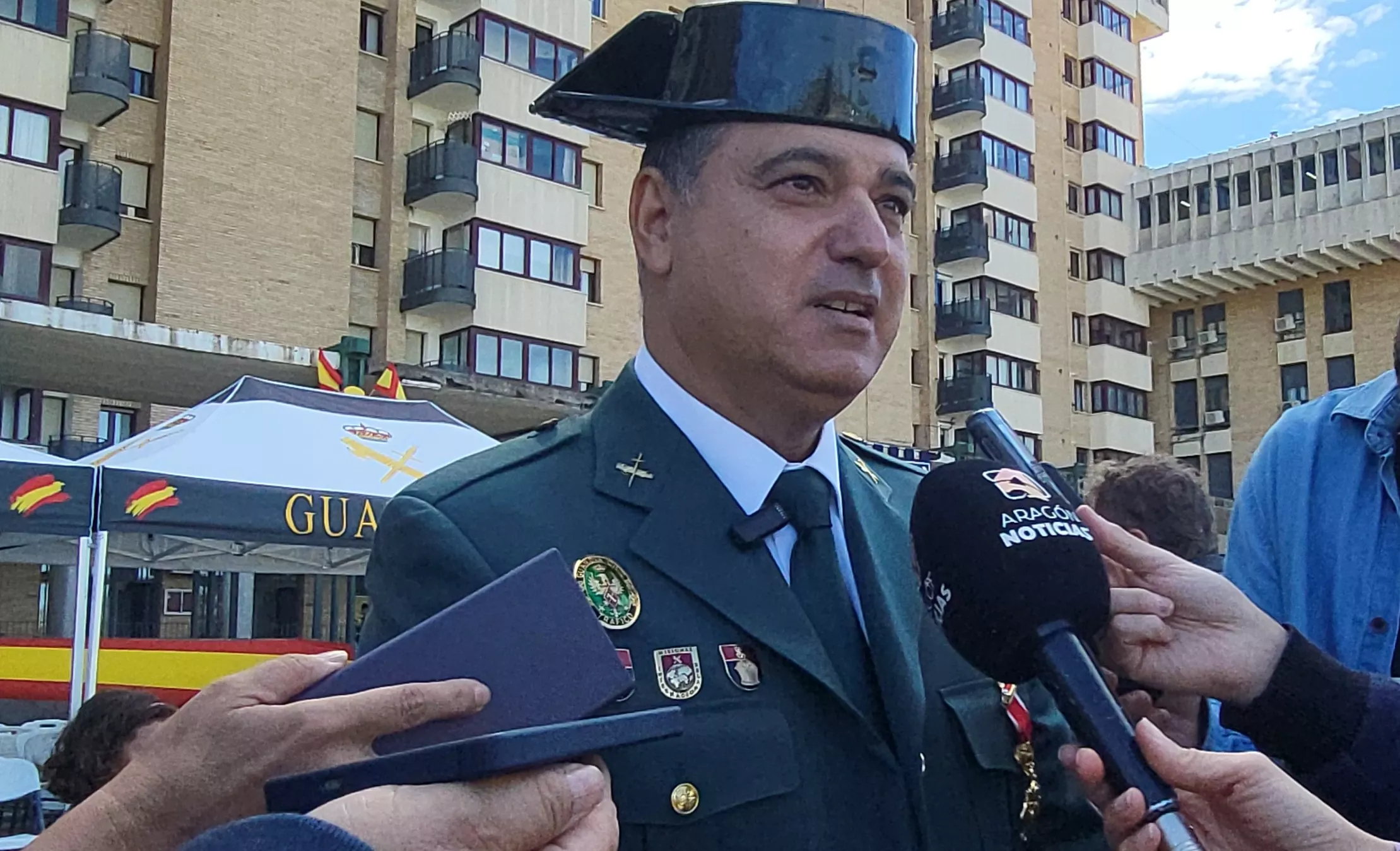 Celebración de la Guardia Civil de su festividad de la Virgen del Pilar en Huesca. Foto Mercedes Manterola