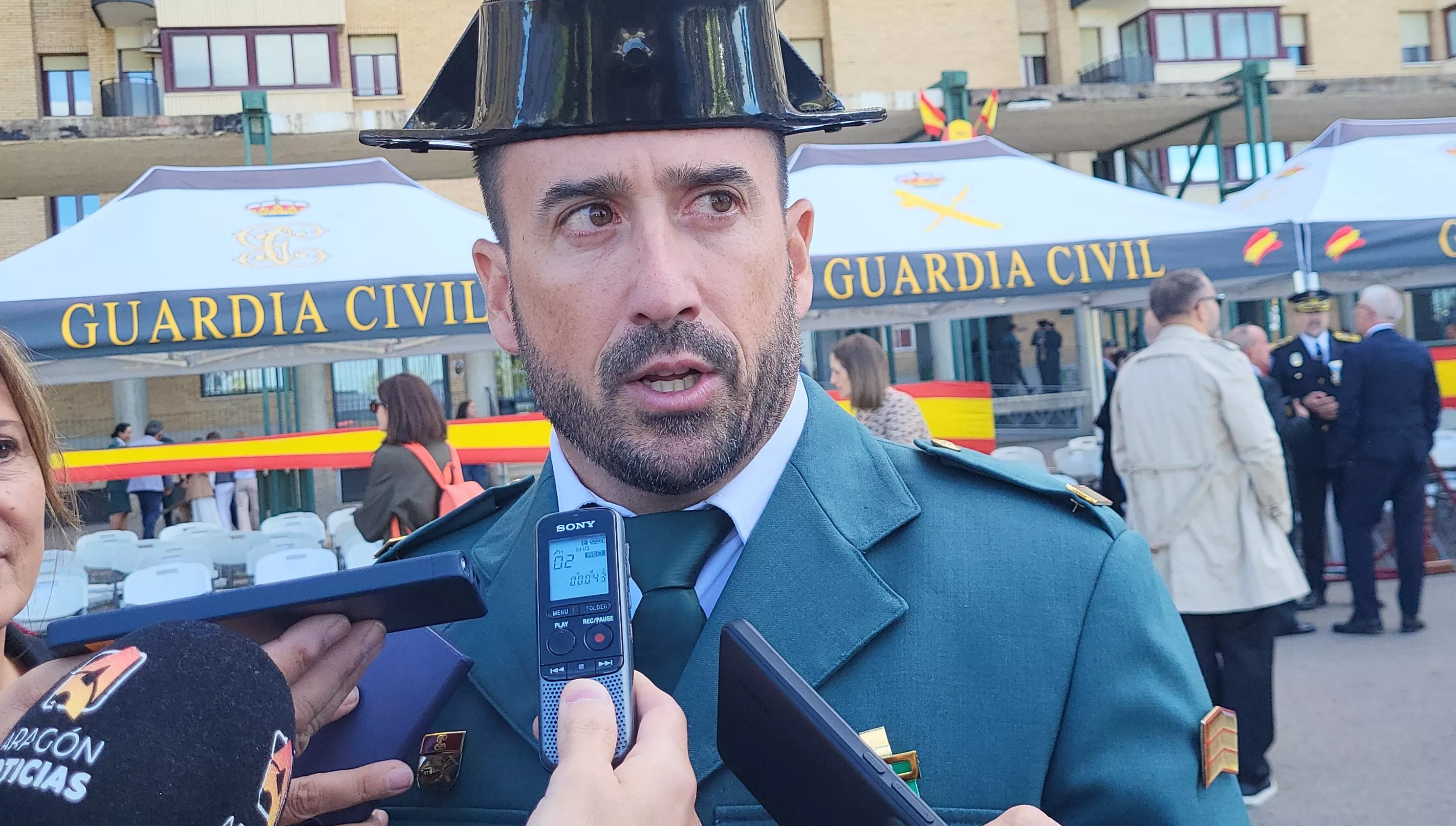 Celebración de la Guardia Civil de su festividad de la Virgen del Pilar en Huesca. Foto Mercedes Manterola