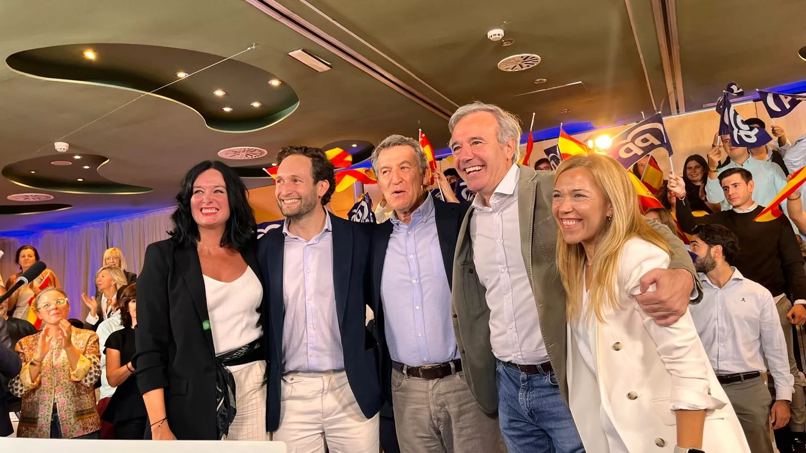 Acto público de Alberto Núñez Feijóo en Huesca. Foto Mercedes Manterola